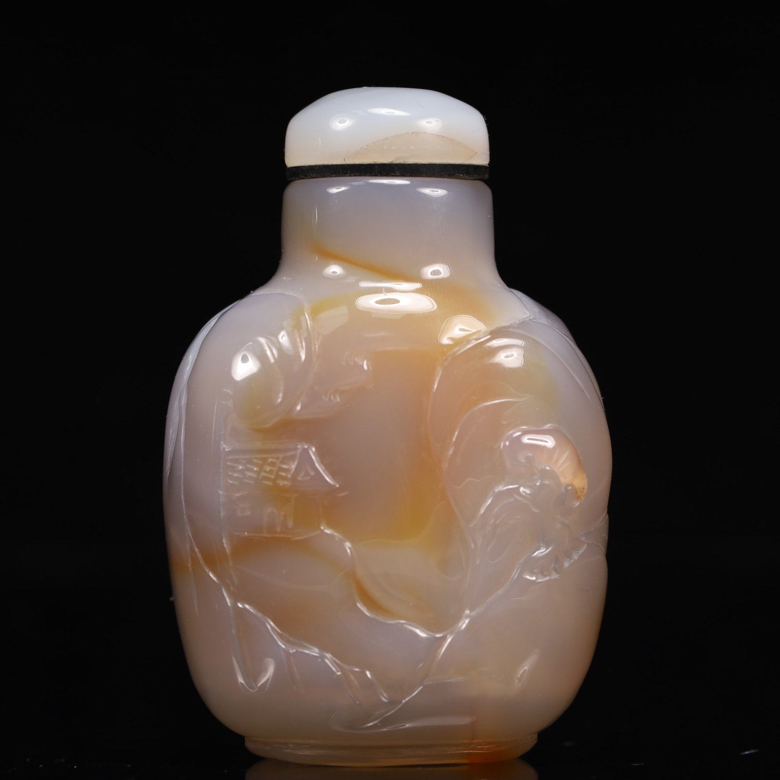 An Exquisite Agate Figure Pattern Snuff Bottle - 5