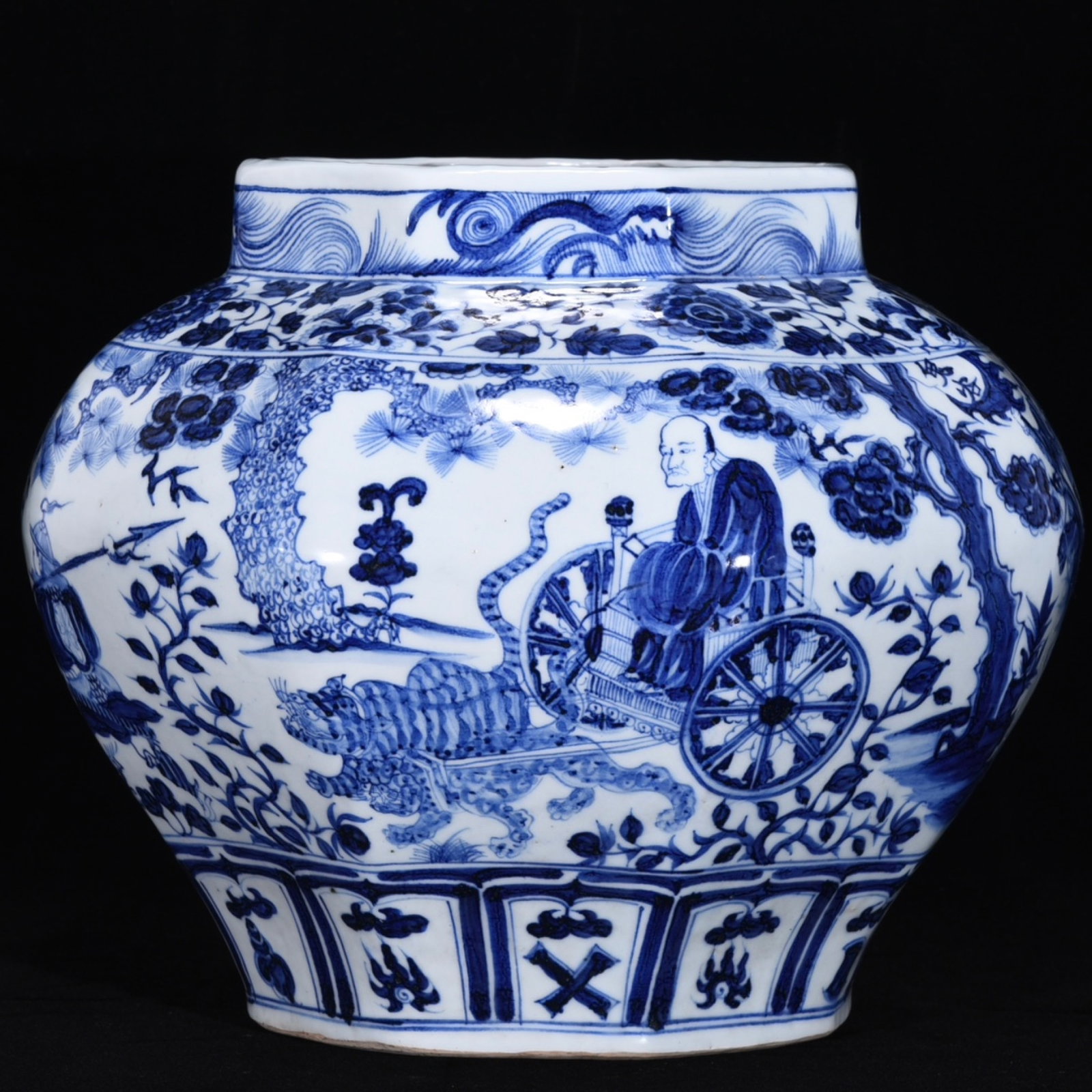 A Rare Blue and White Figure Pattern Jar (1 of 9)