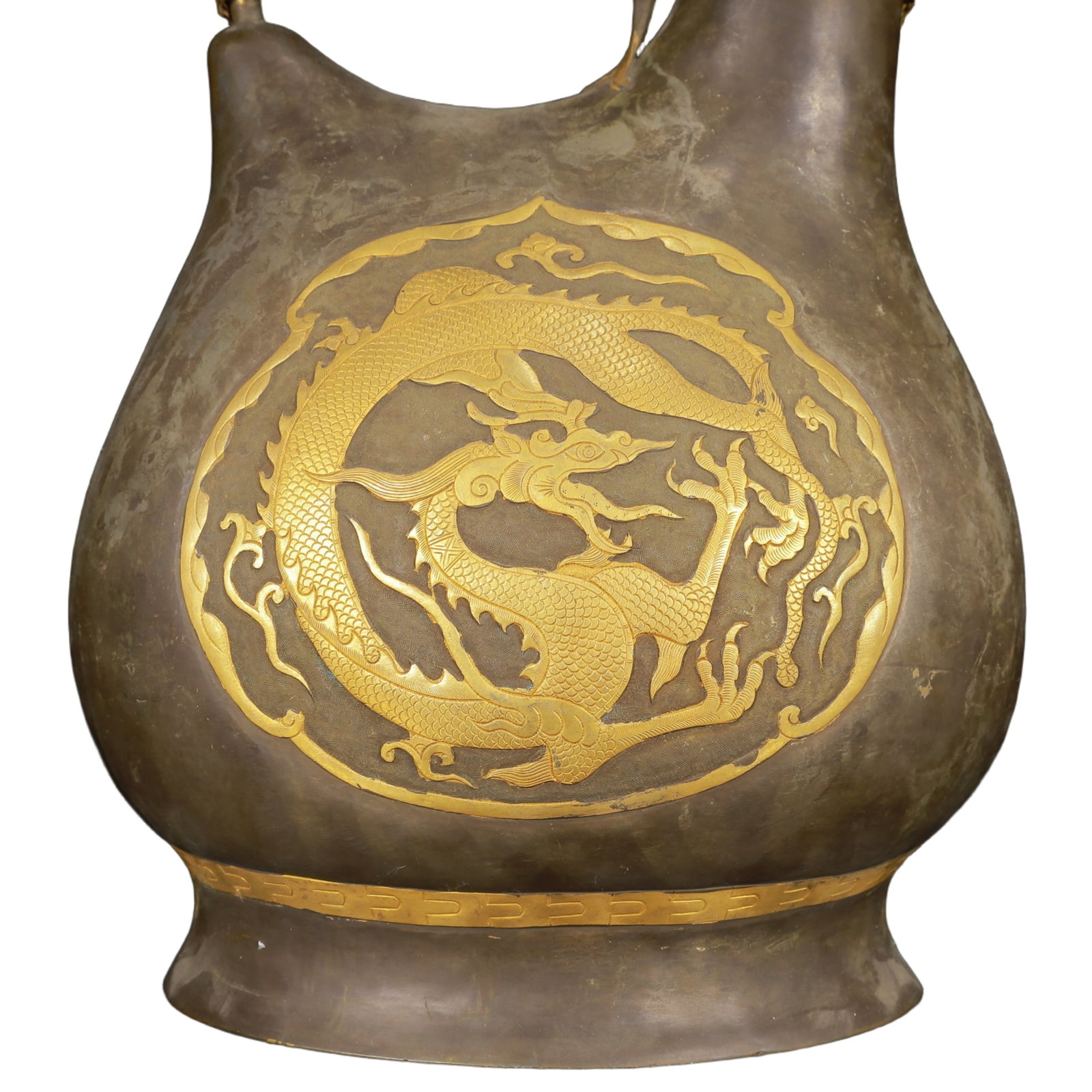 An Exquisite Gilt Silver Dragon Pattern Ewer - 3