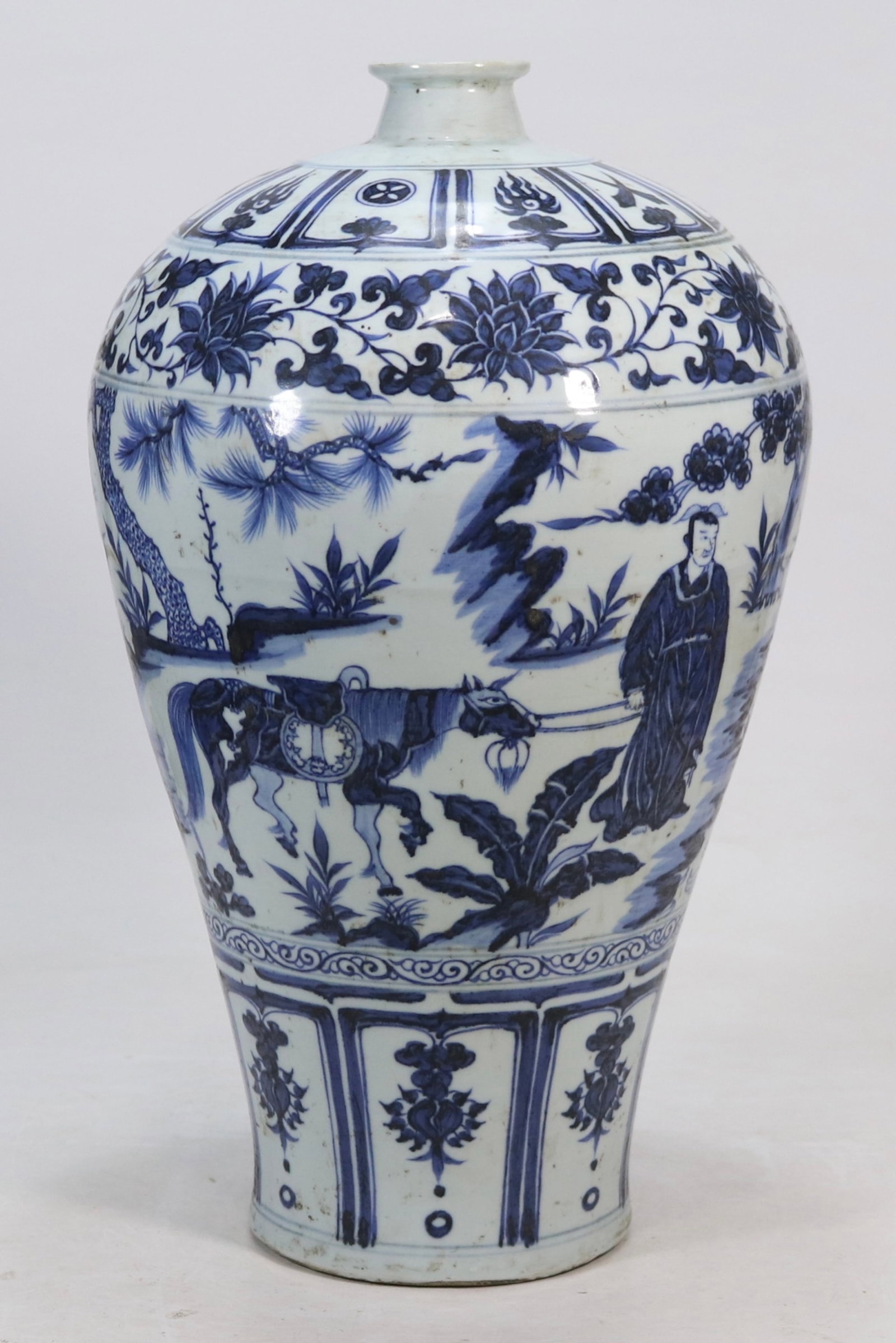 A Huge Blue and White Character and Story Pattern Vase (1 of 8)