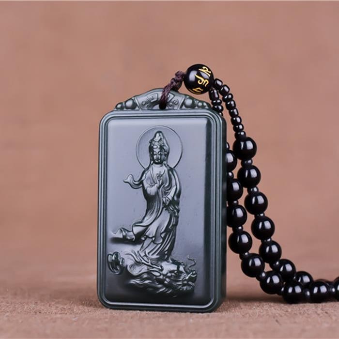 An Exquisite Cyan jade Statue of Avalokitesvara Pendant: An Exquisite Cyan jade Statue of Avalokitesvara Pendant 青玉观音像挂件