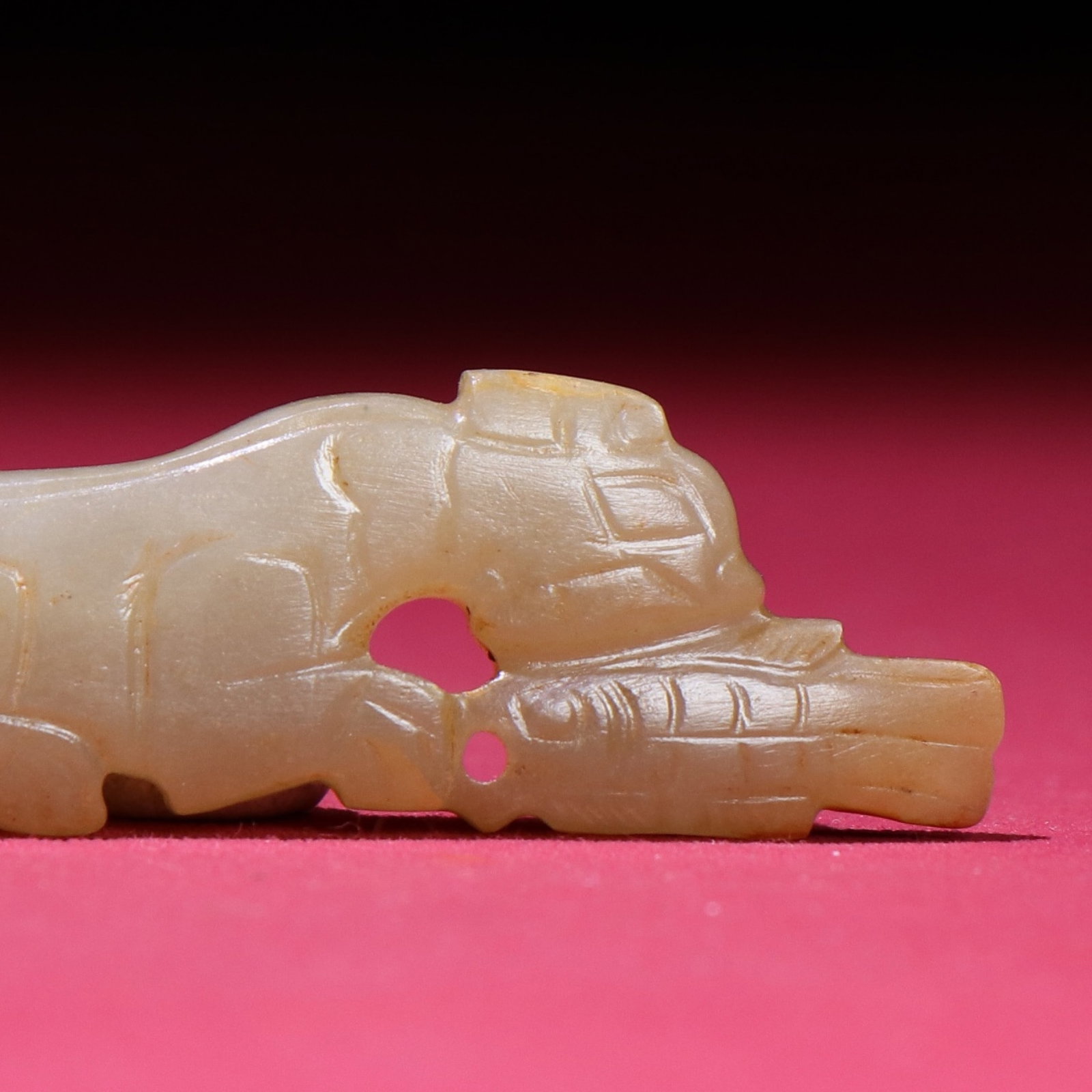 White Jade Tiger Pendant - 2