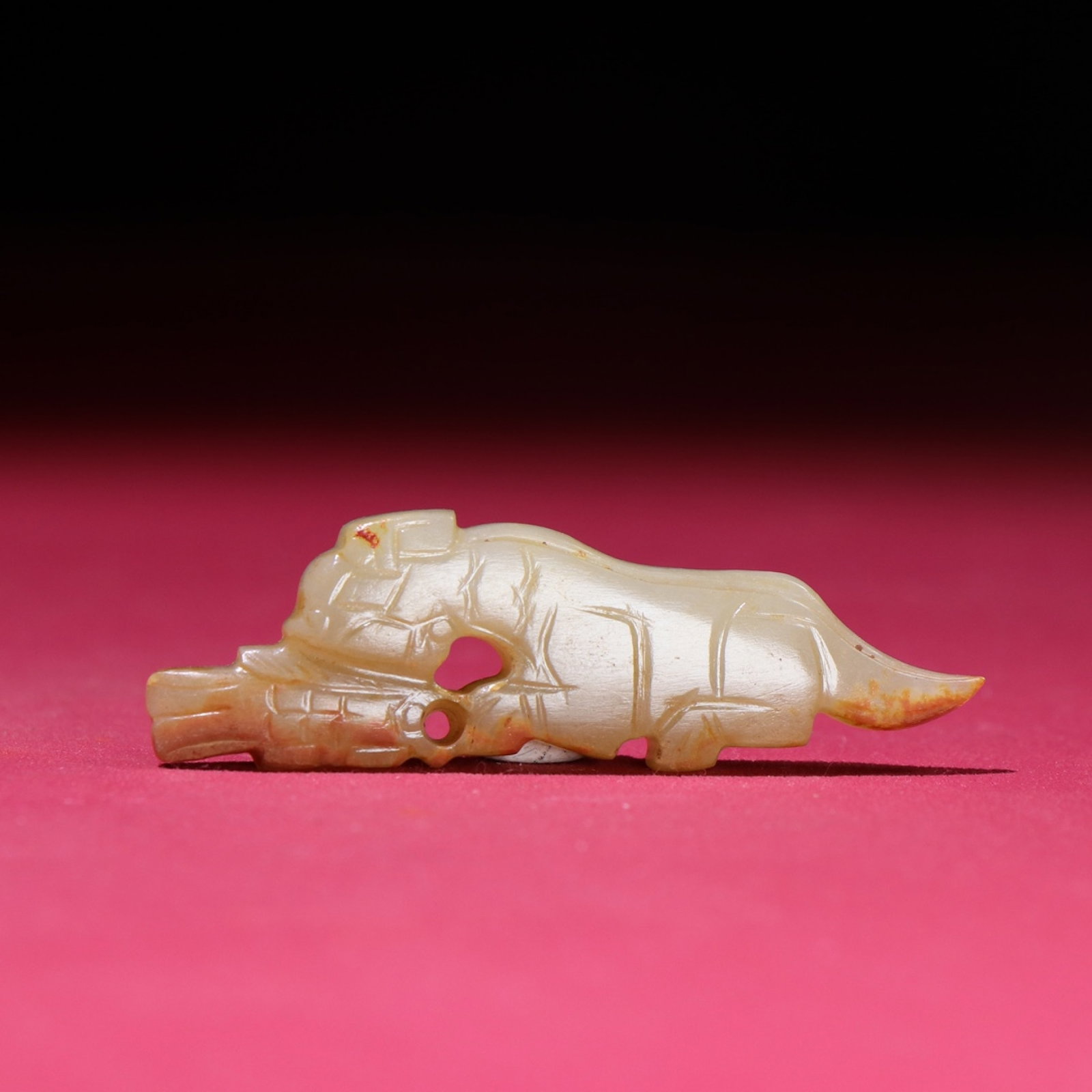 White Jade Tiger Pendant - 4