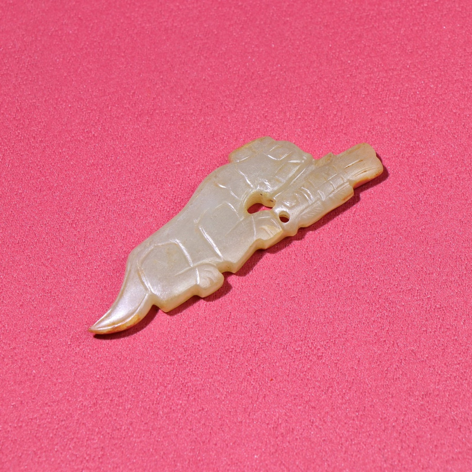 White Jade Tiger Pendant - 9