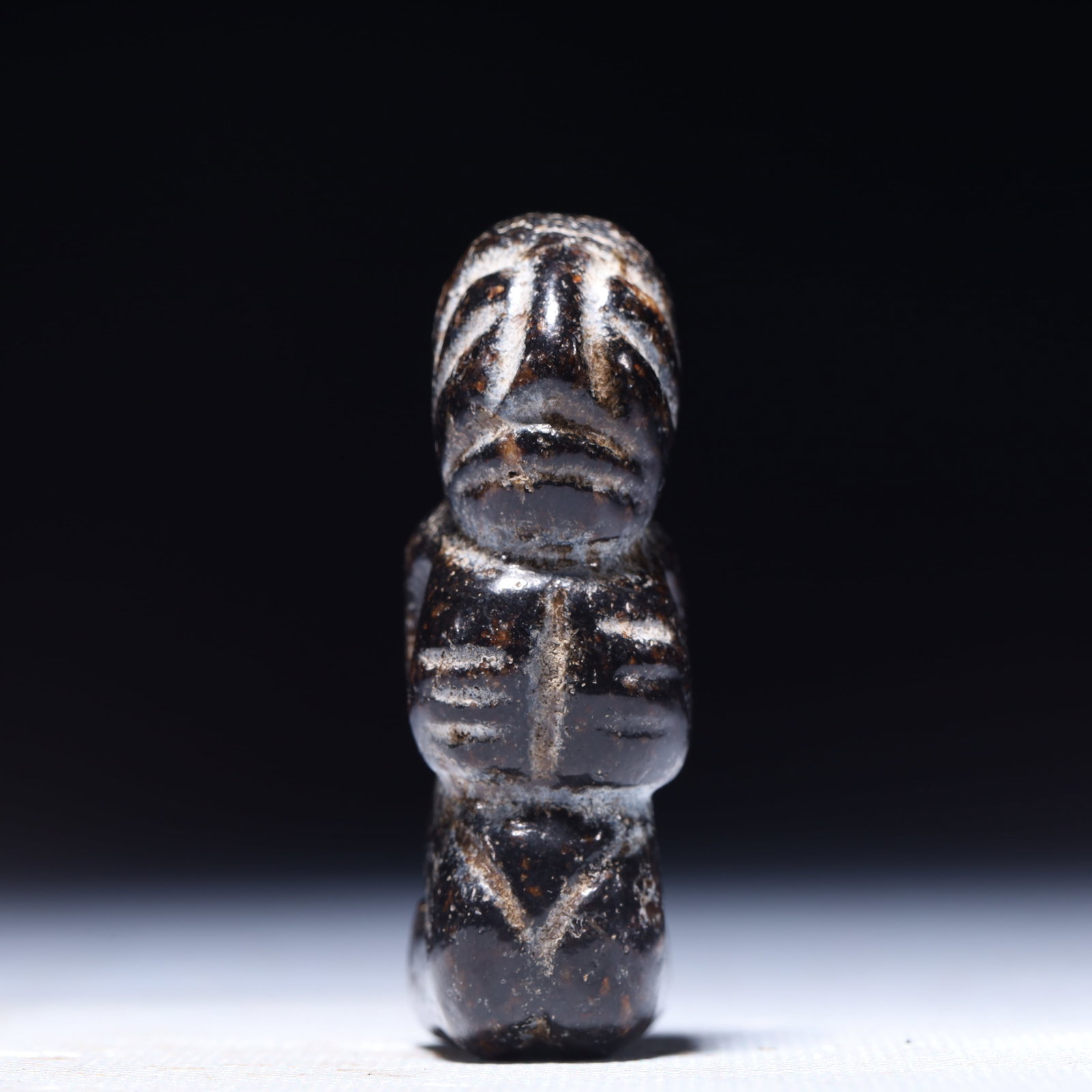 An Archaic Hongshan Culture Yellow Jade Beast Ornament: An Archaic Hongshan Culture Yellow Jade Beast Ornament,Ancient Time,China,Size:1inx0.6inx2.4in,Weight:63g
