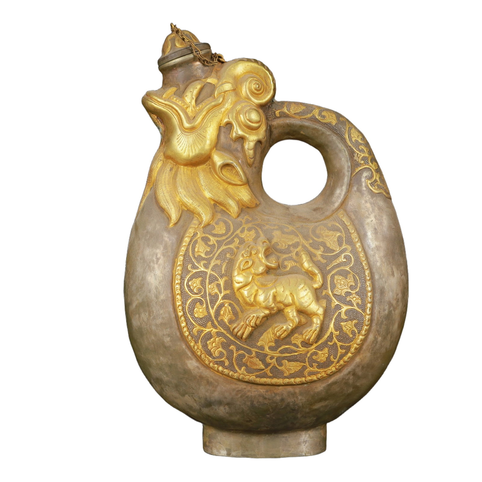 An Exquisite Gilt Silver Auspicious Beast Pattern Ewer (1 of 14)