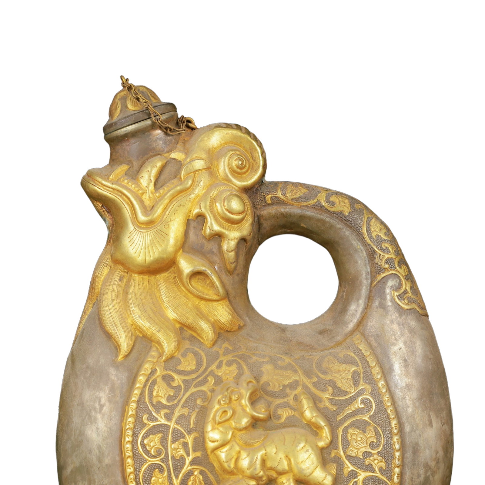 An Exquisite Gilt Silver Auspicious Beast Pattern Ewer - 2