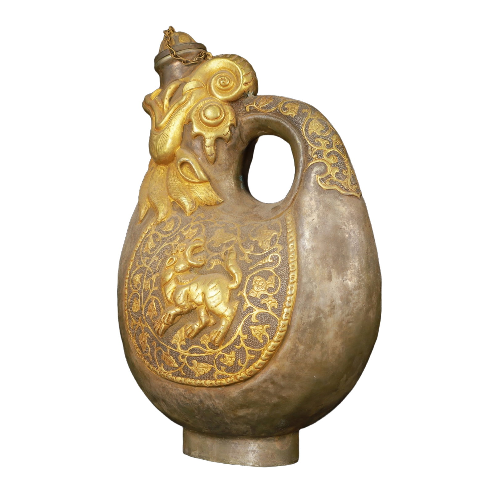 An Exquisite Gilt Silver Auspicious Beast Pattern Ewer - 4