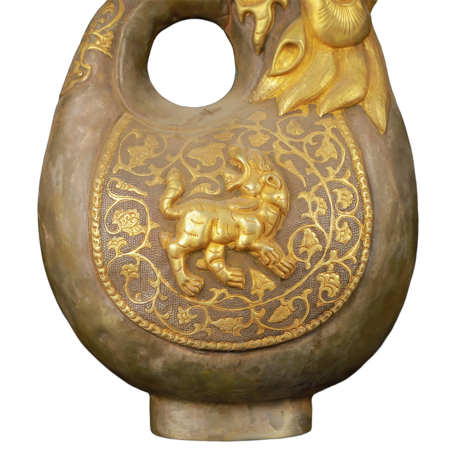 An Exquisite Gilt Silver Auspicious Beast Pattern Ewer - 9