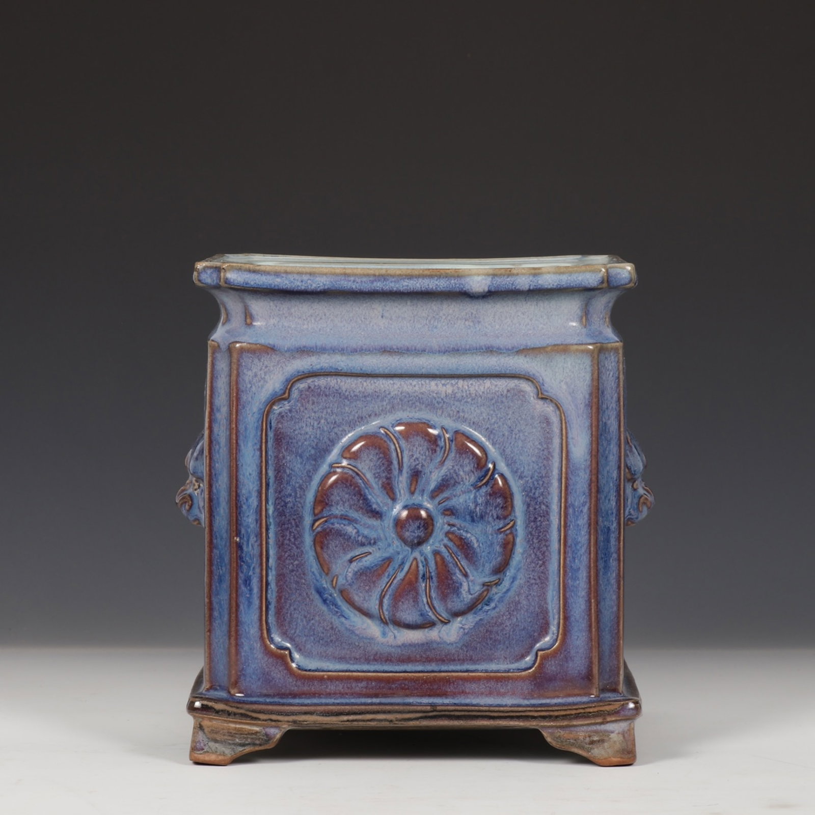An Exquisite Jun yao Purple Glazed Beast-Ears Vase (1 of 9)