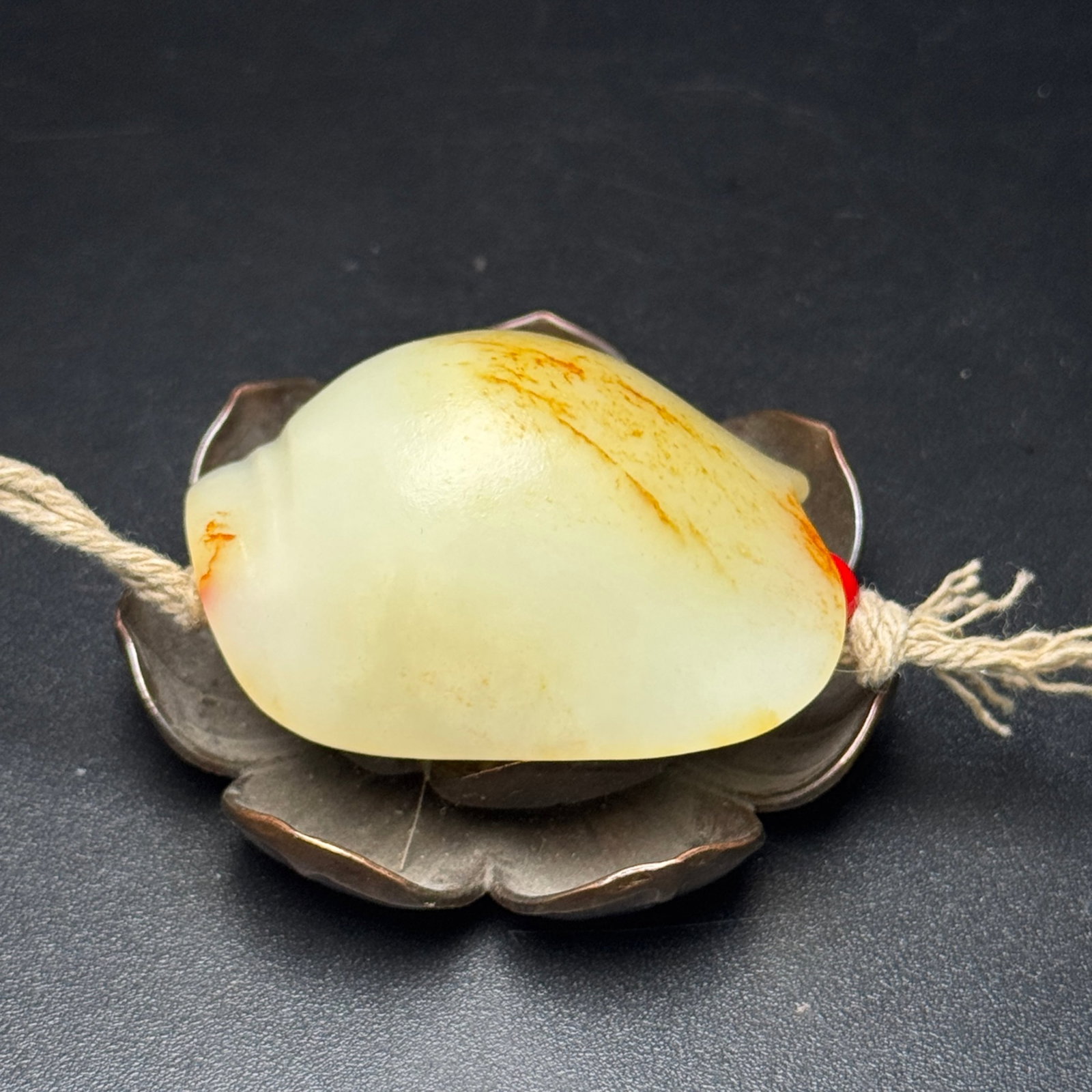 An Exquisite White Jade Turtle Shell Pendant - 4
