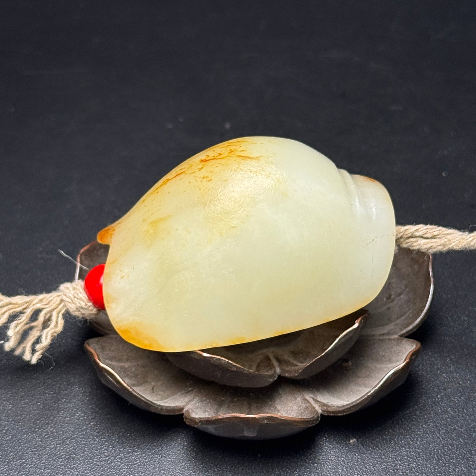 An Exquisite White Jade Turtle Shell Pendant - 5