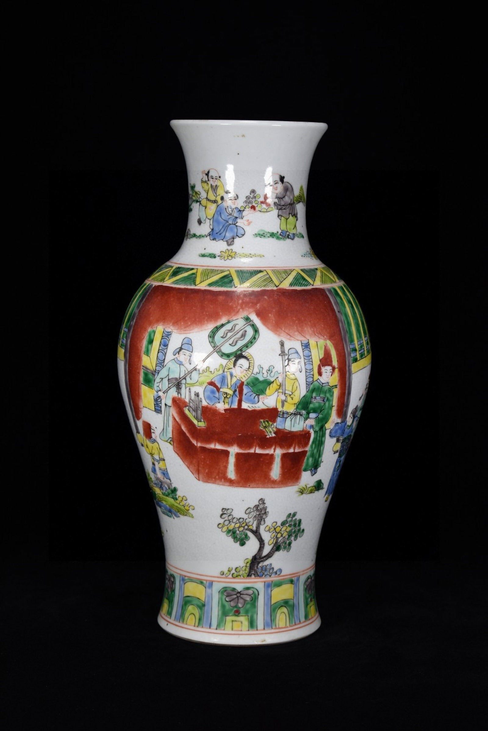 A Rare Wucai Character and Story Pattern Vase (1 of 8)