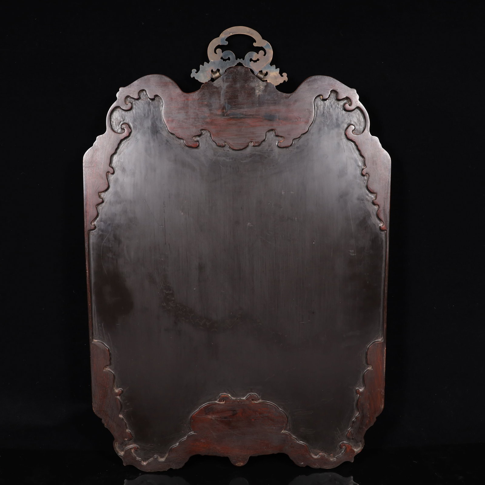 A Huge Lacquerware Painted Gold Auspicious Cloud and Dragon Pattern Hanging Panel - 5