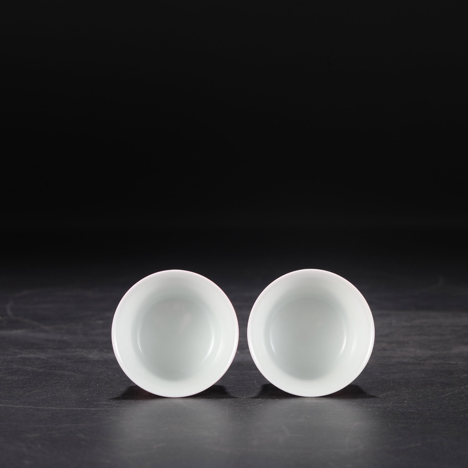 A Pair of Exquisite Ruby Red-Glazed Stem Cups - 3