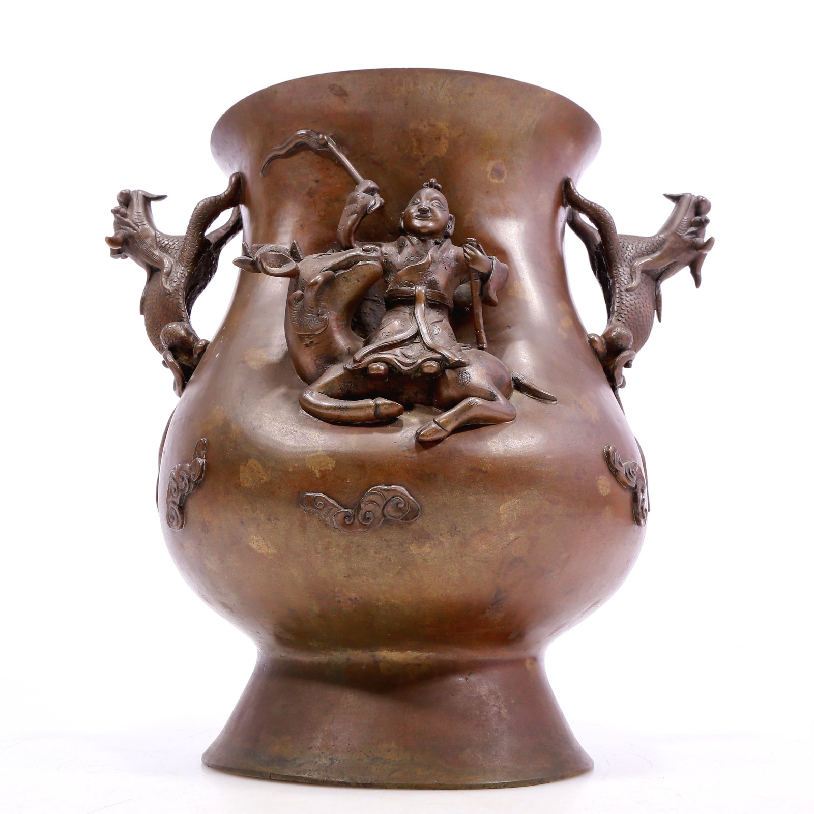 A Gorgeous Bronze Gold-Splashed 'Auspicious Beast' Vase (1 of 12)