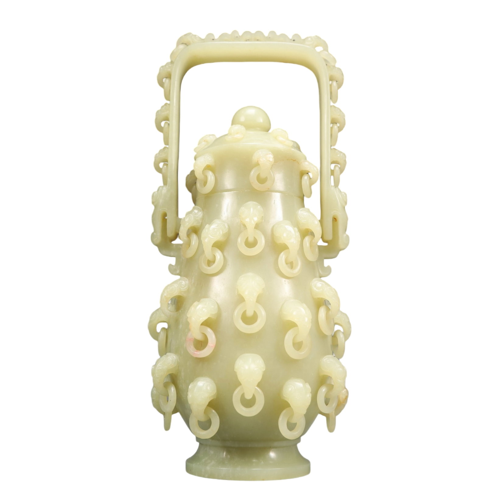A Precious Yellow Jade Double-Ears Ewer: A Precious Yellow Jade Double-Ears Ewer,Qing Dynasty, China,Size:3.9inx8.3in Weight:750g 黄玉双耳提壶,中国清代