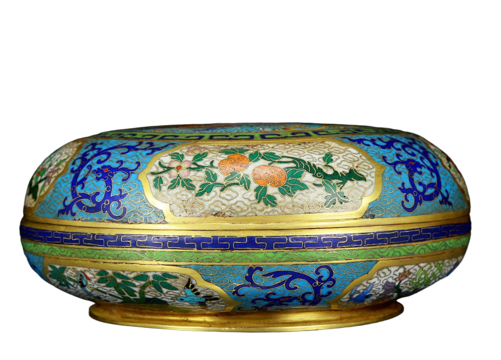 An exquisite cloisonne 'auspicious clouds and dragon' pattern box - 2