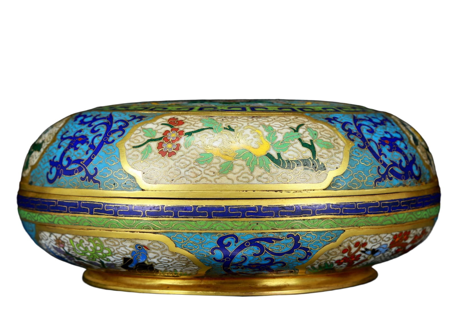 An exquisite cloisonne 'auspicious clouds and dragon' pattern box - 3