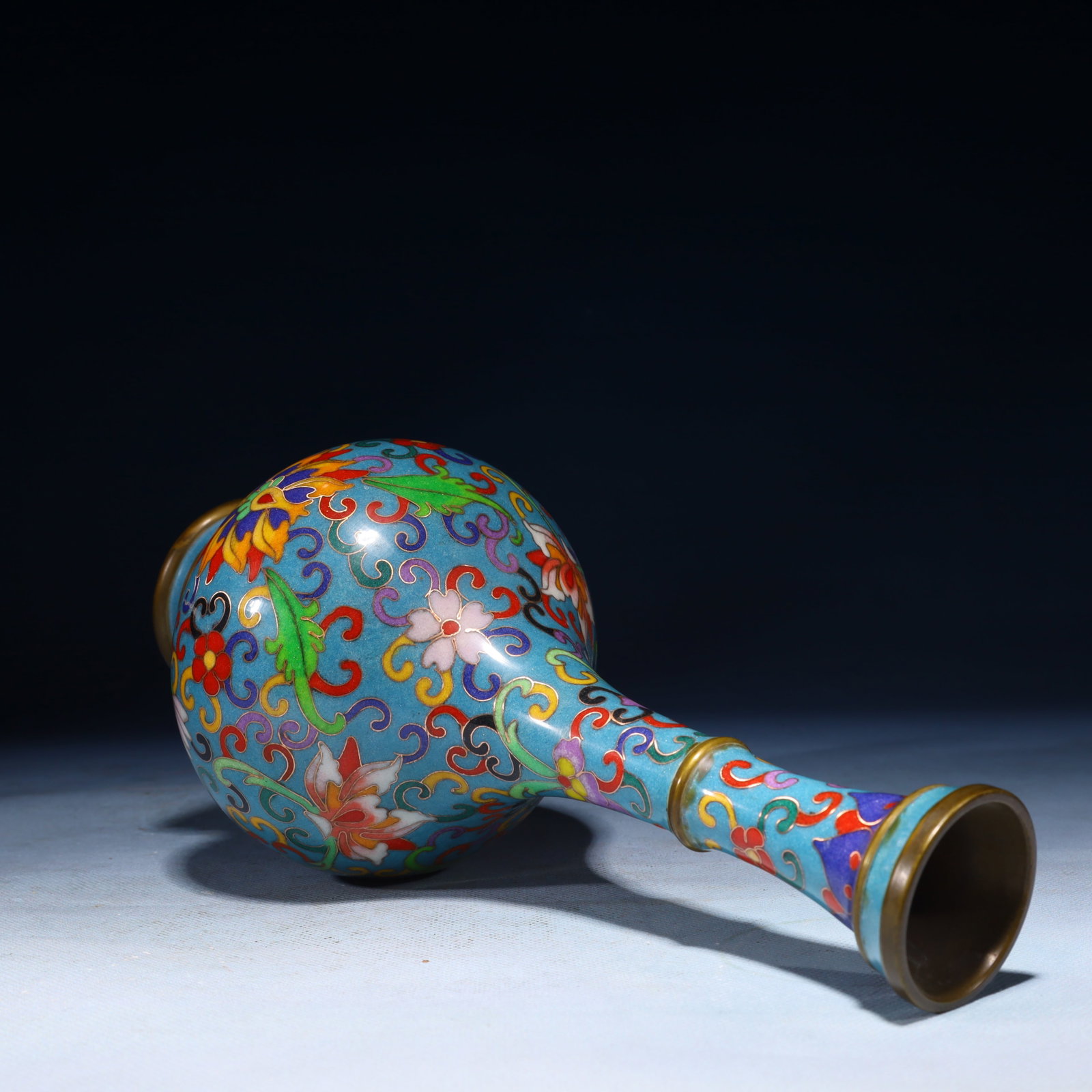 An Exquisite Cloisonne Lotus Pattern Vase - 5