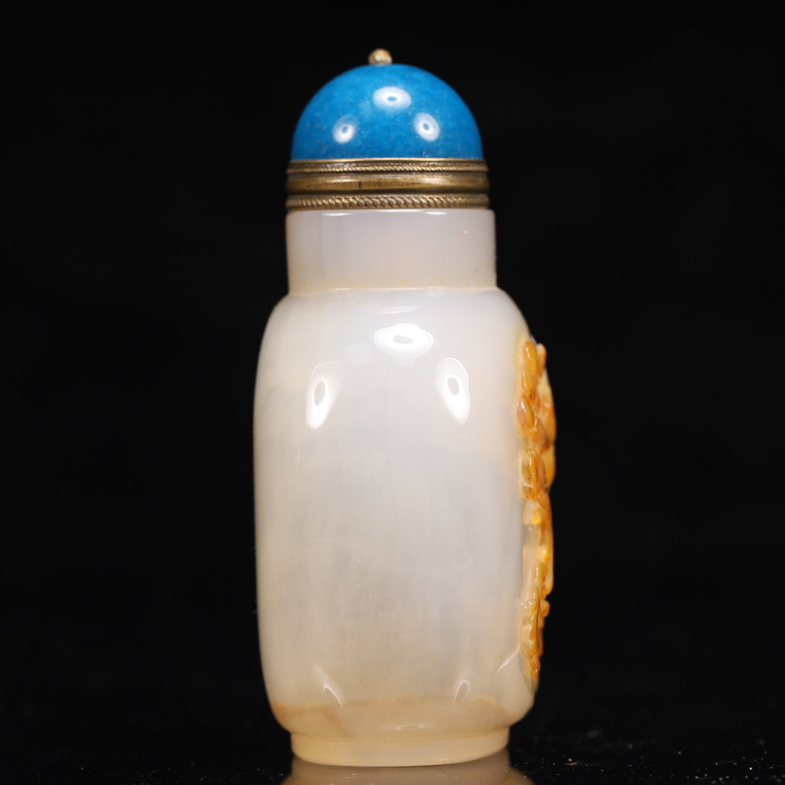 An Exquisite Agate Monkey Pattern Snuff Bottle - 4