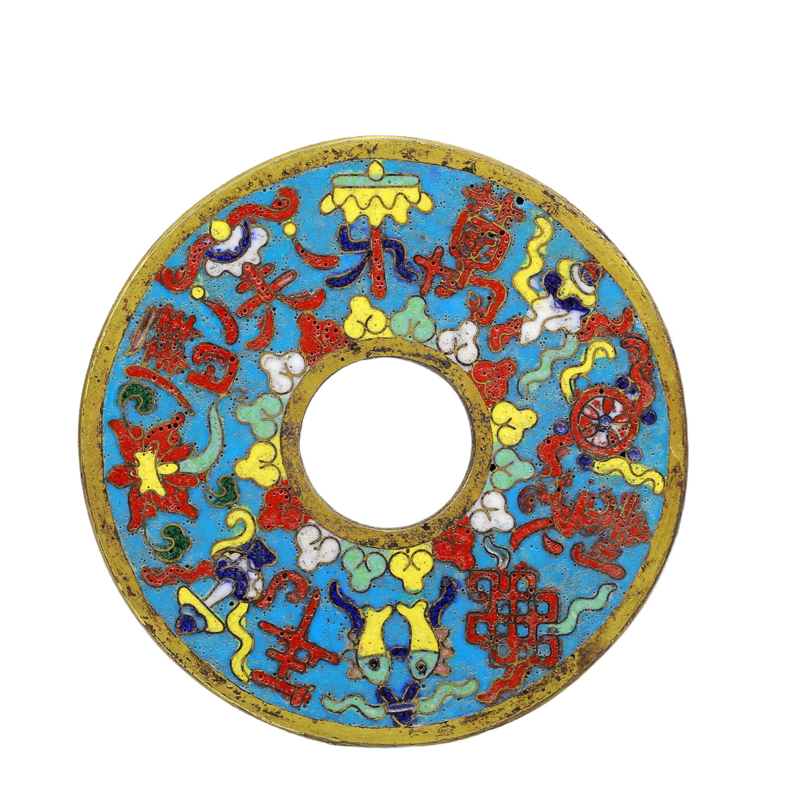 An Exquisite Cloisonne Flower Pattern Pendant - 4