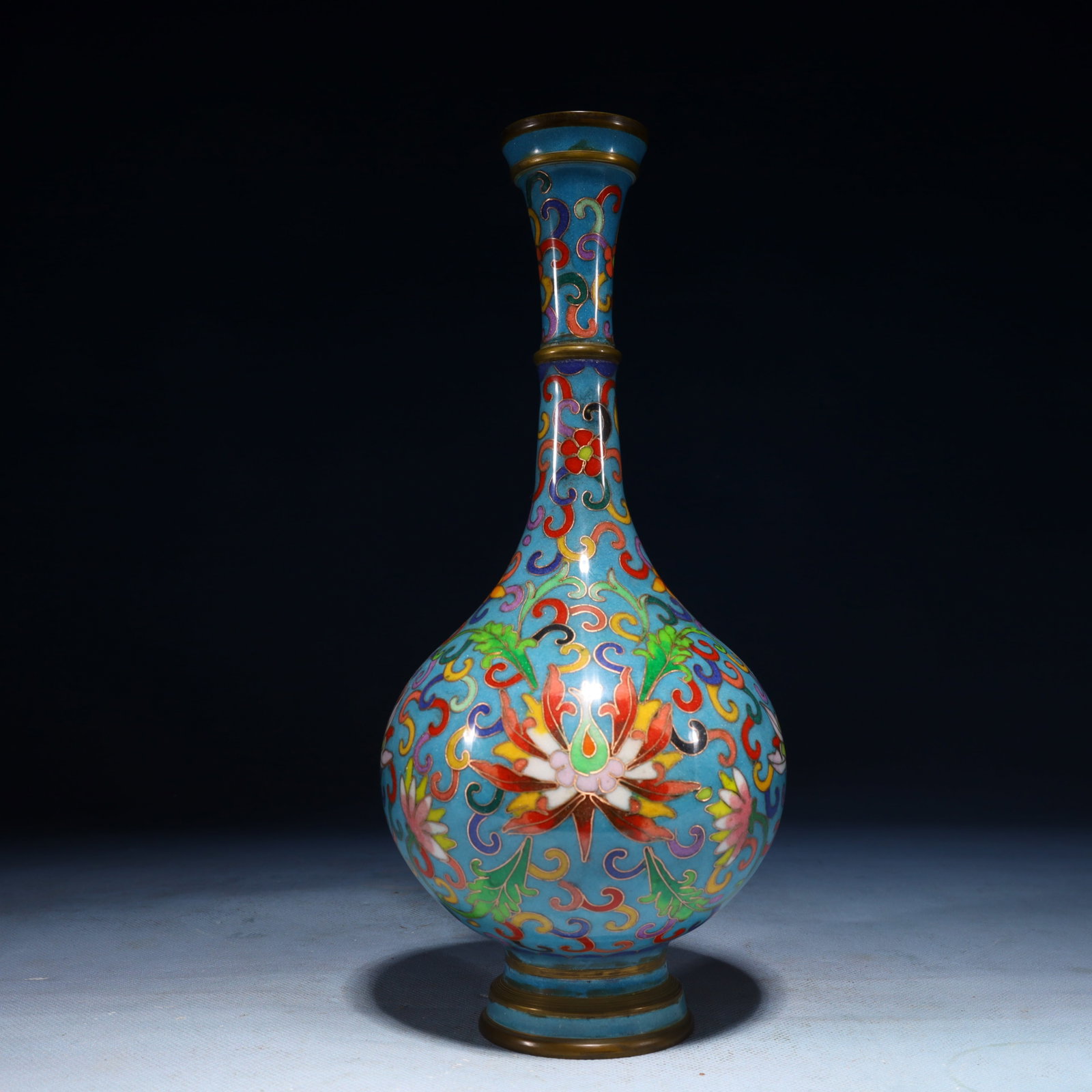 An Exquisite Cloisonne Lotus Pattern Vase (1 of 7)