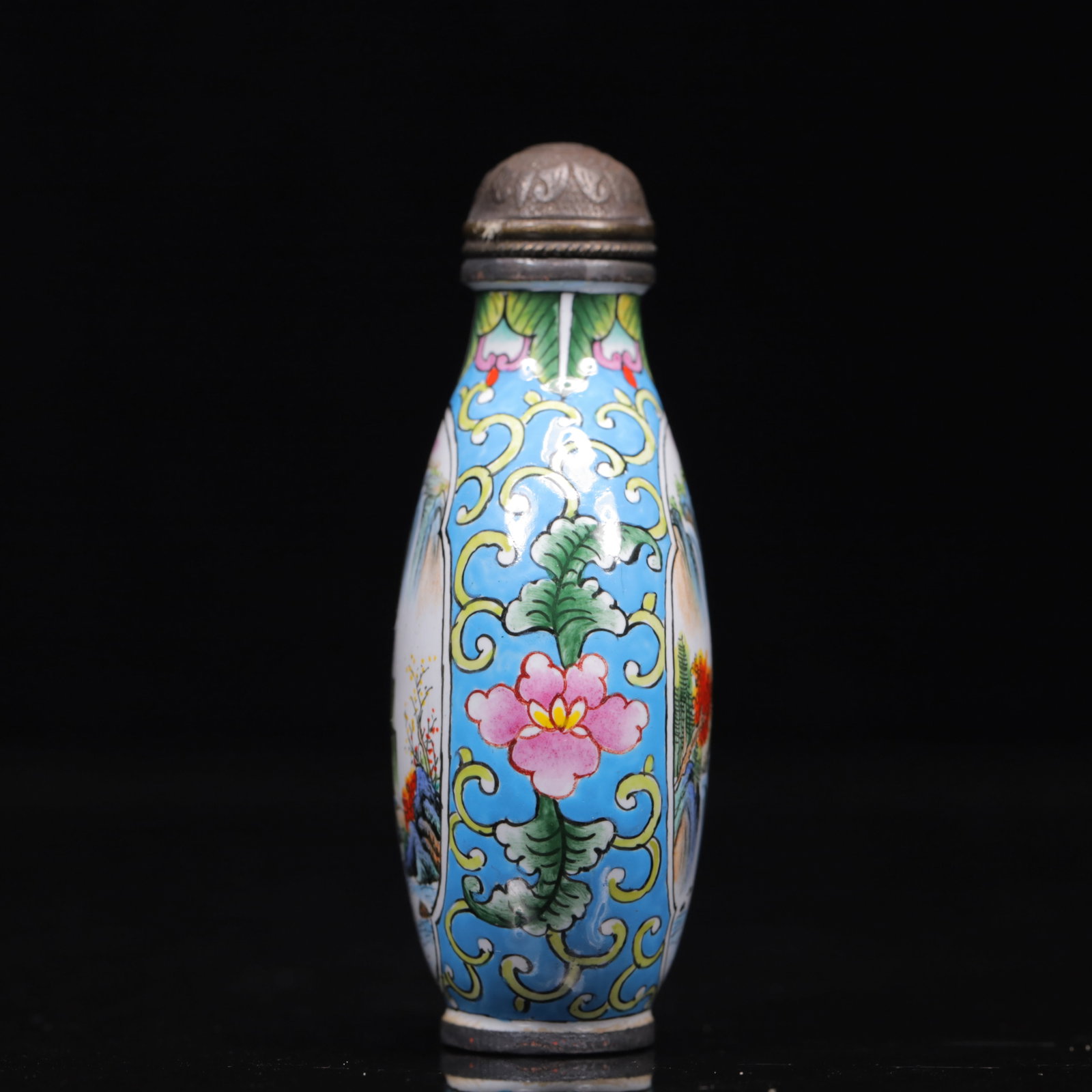 An Exquisite Painted Enamel Landscape Pattern Snuff Bottle - 3