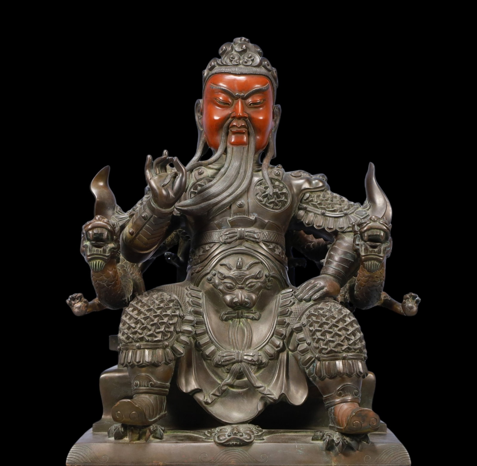 A Solemn Bronze Statue of Guan gong (1 of 10)