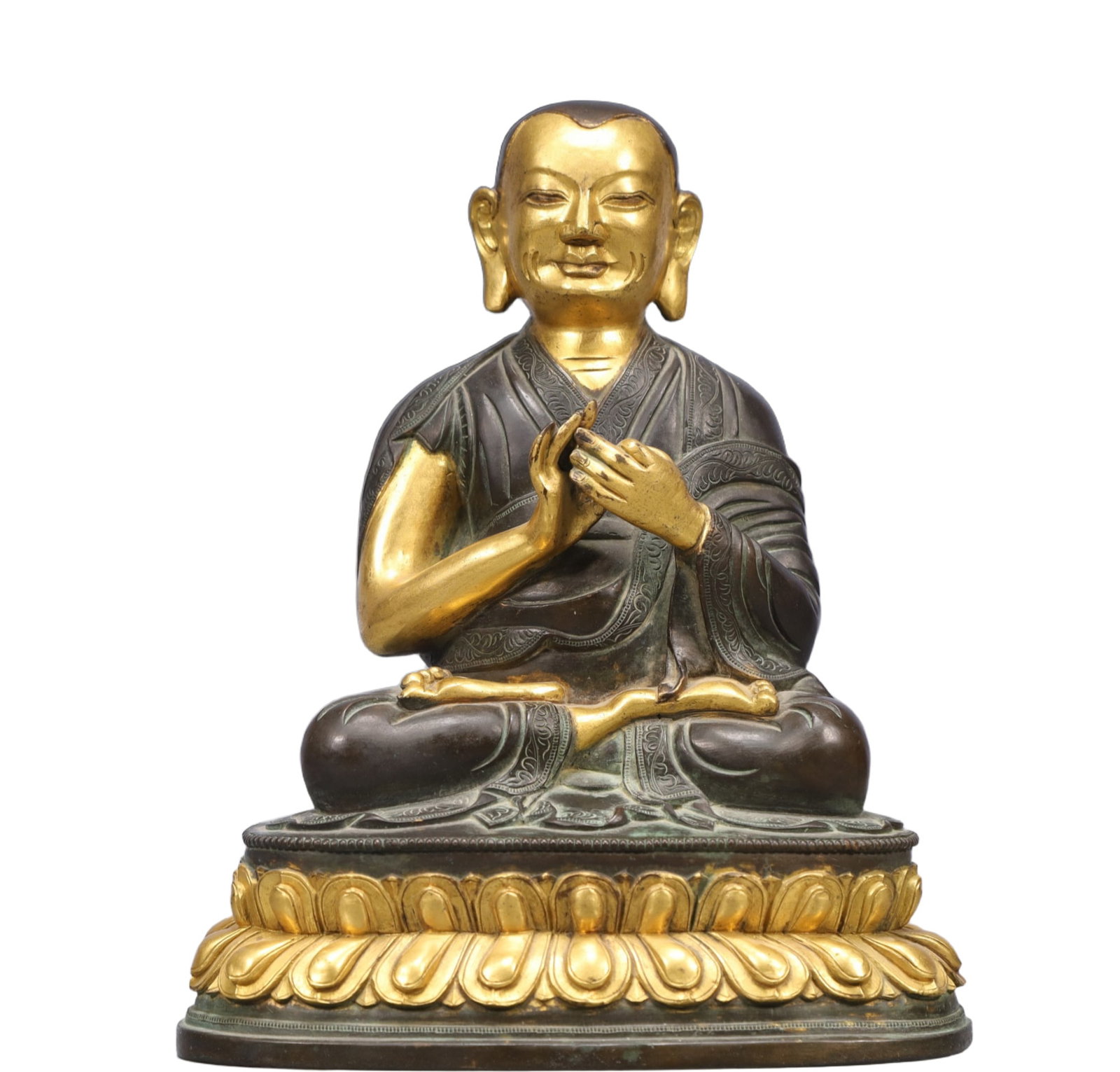 A Solemn Gilt Bronze Buddha Statue (1 of 9)