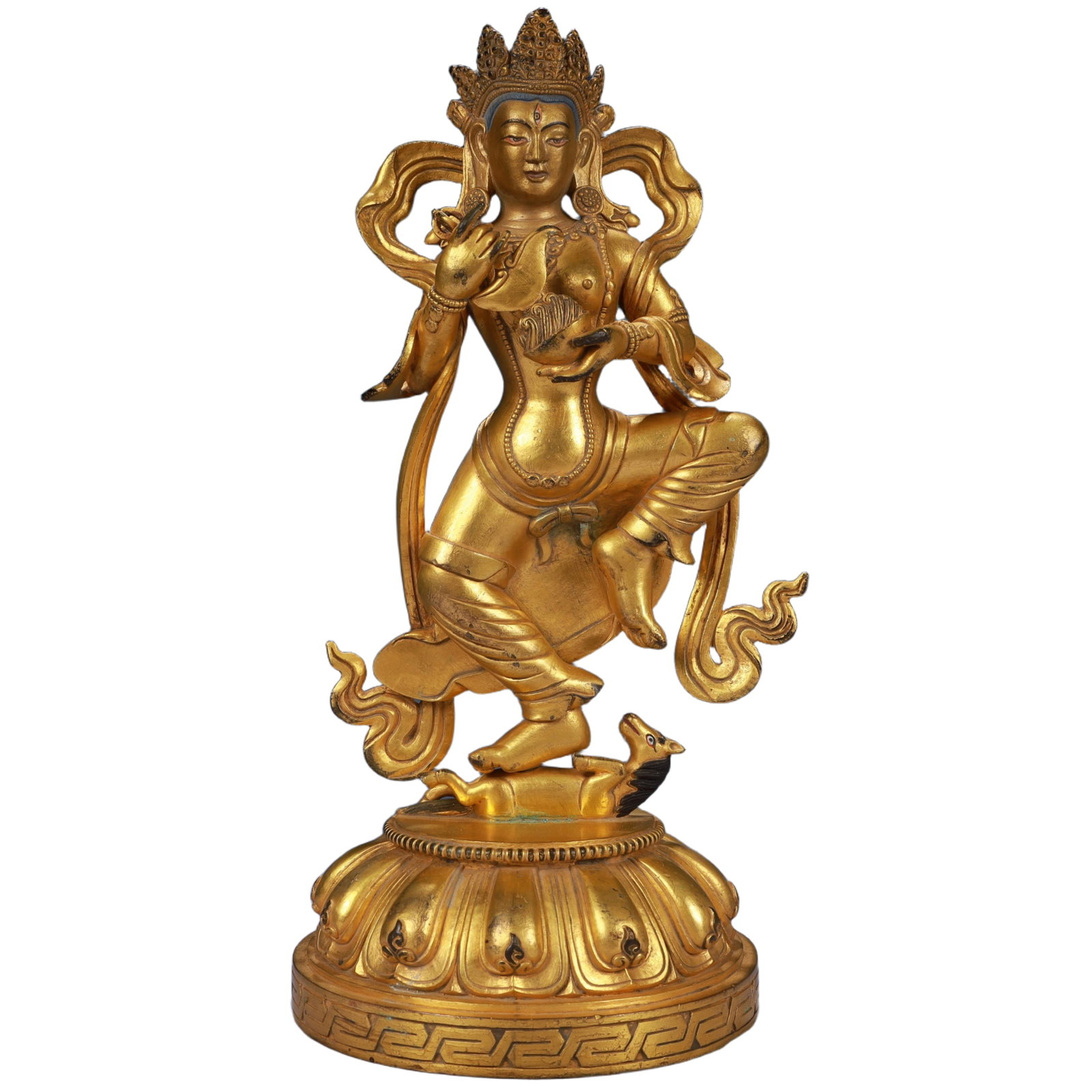 A Solemn Gilt Bronze Statue of Bodhisattva (1 of 11)
