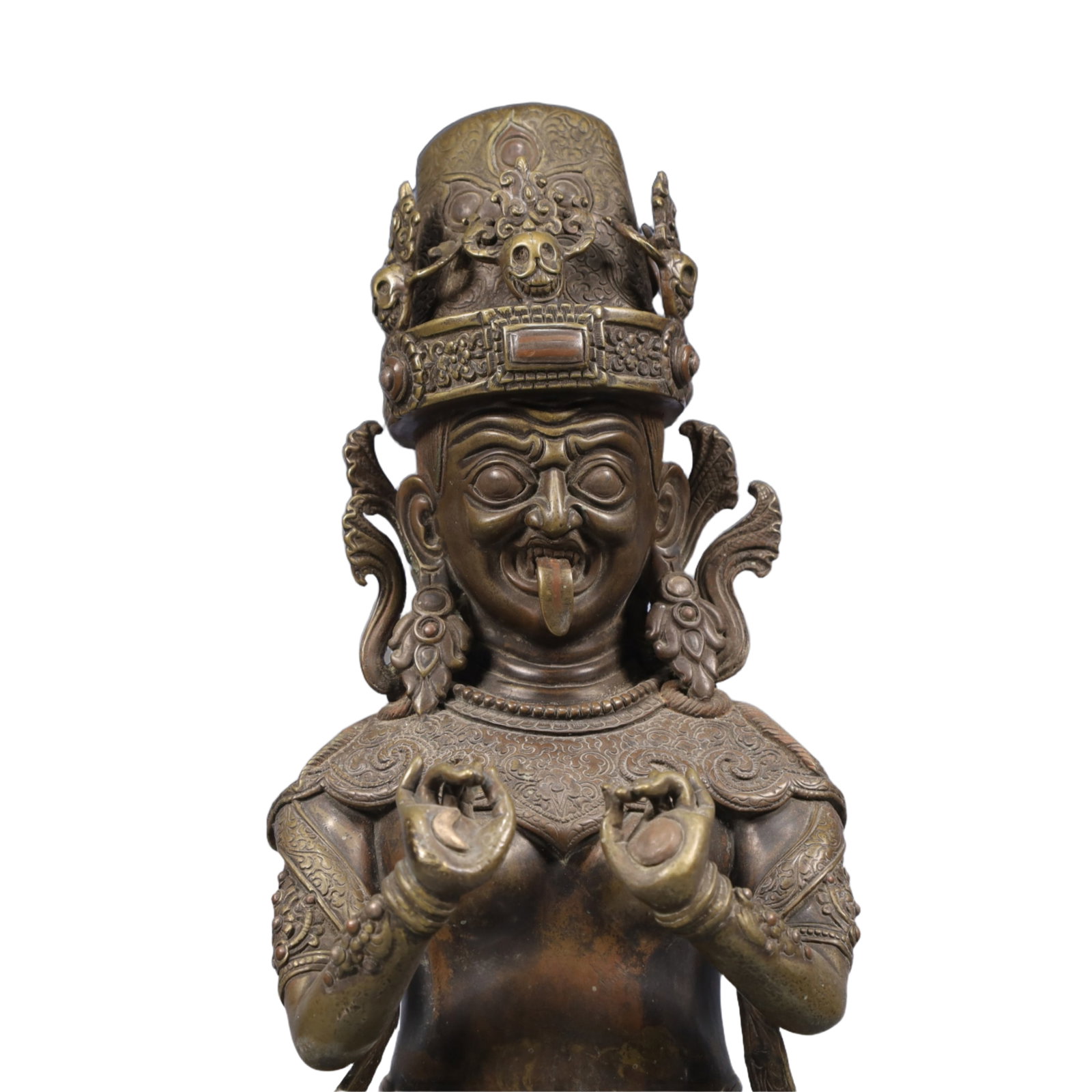 A Solemn Bronze Buddha Statue - 2