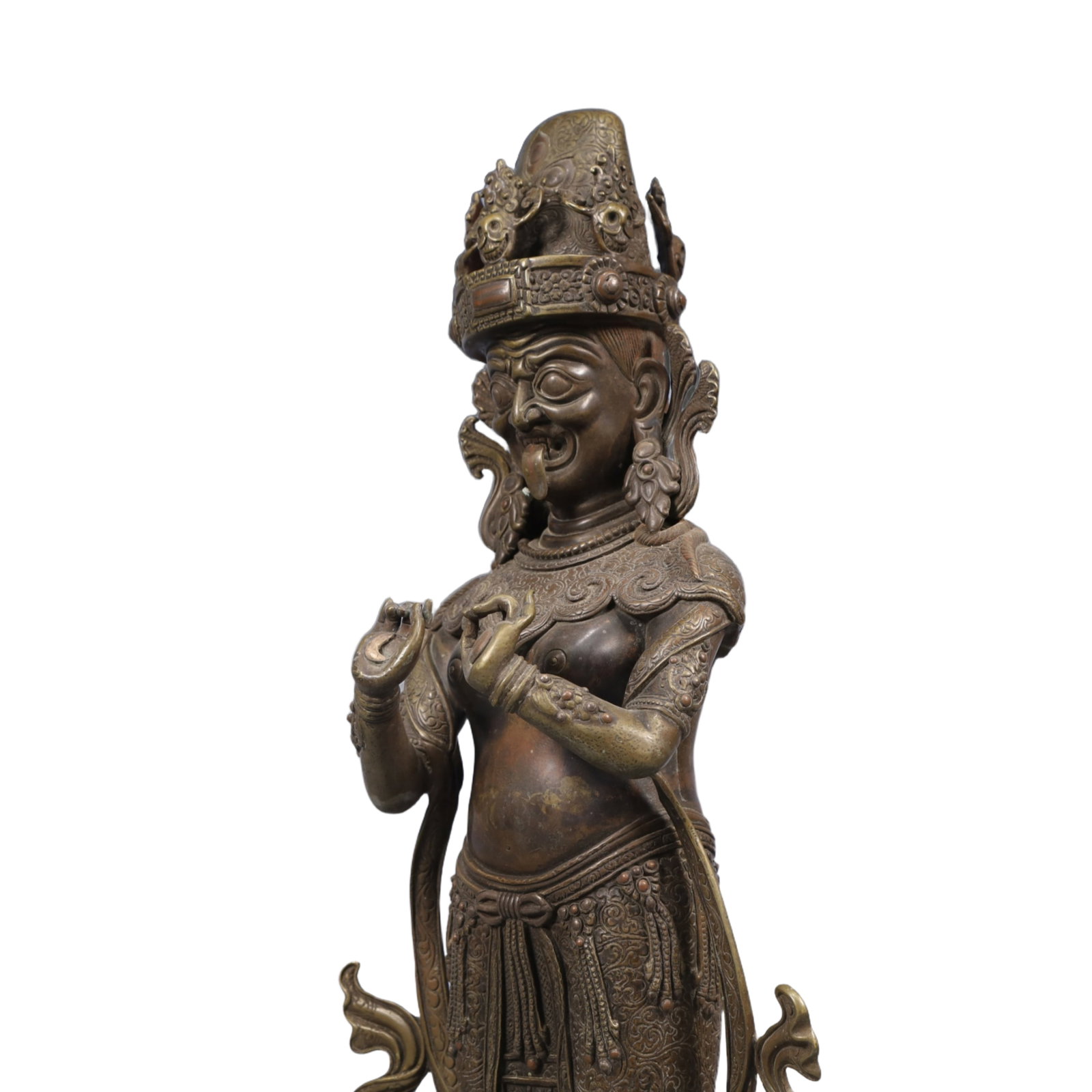 A Solemn Bronze Buddha Statue - 5