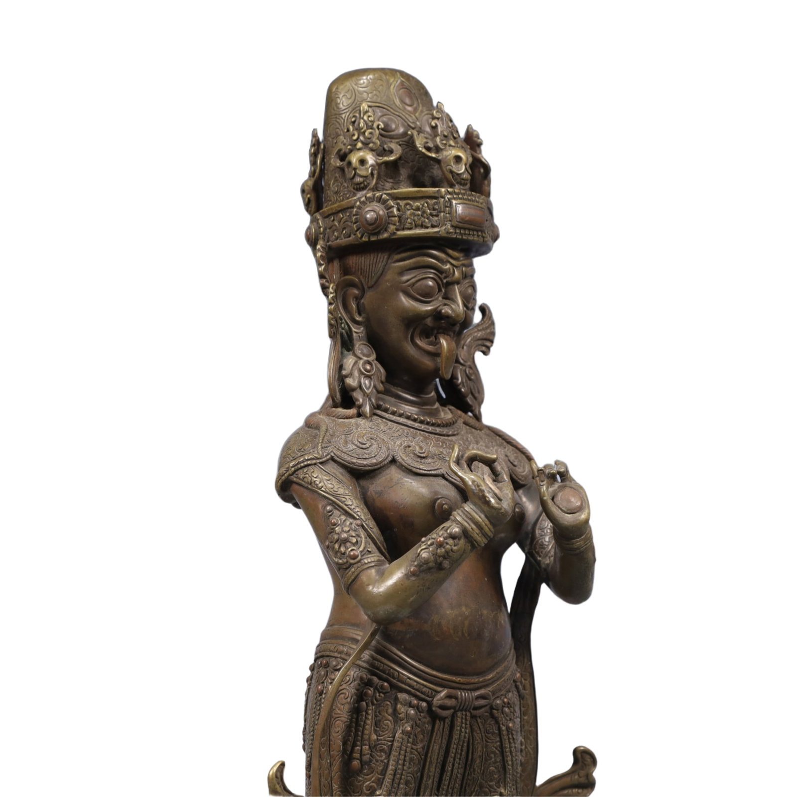 A Solemn Bronze Buddha Statue - 6