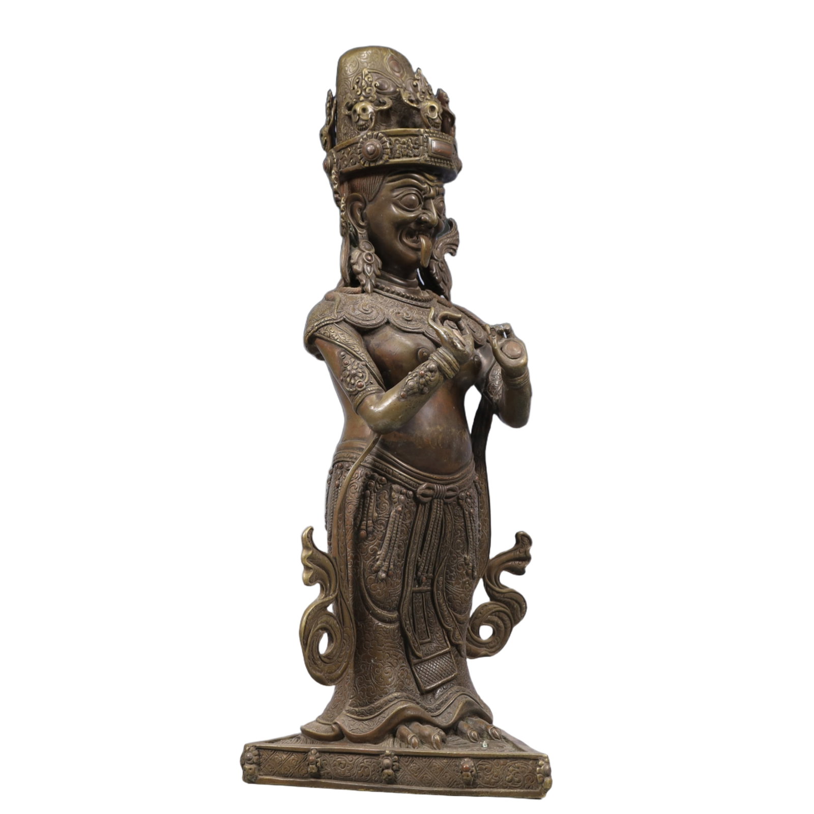 A Solemn Bronze Buddha Statue - 7