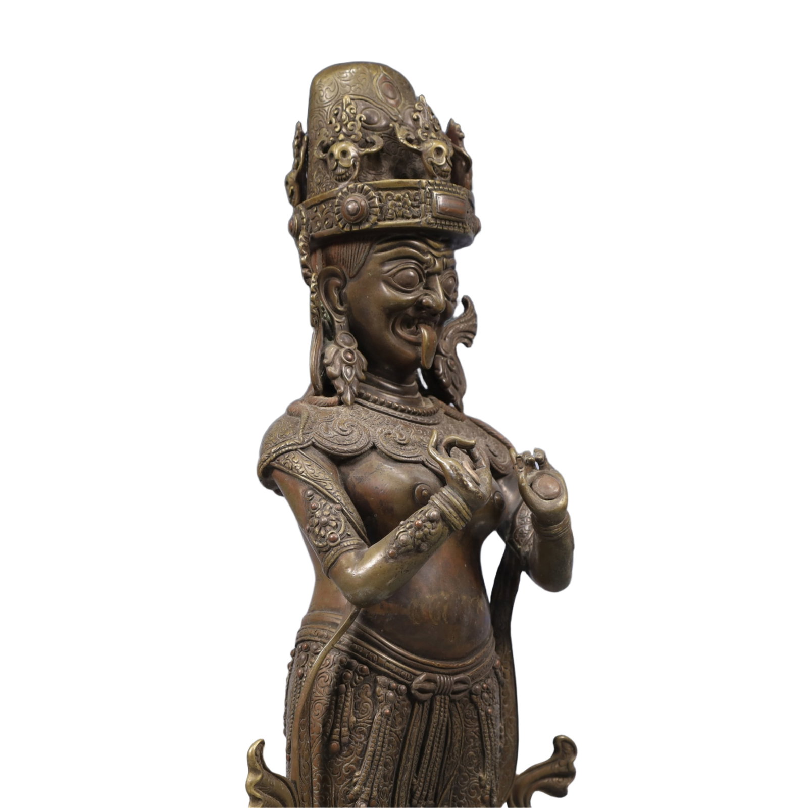 A Solemn Bronze Buddha Statue - 8