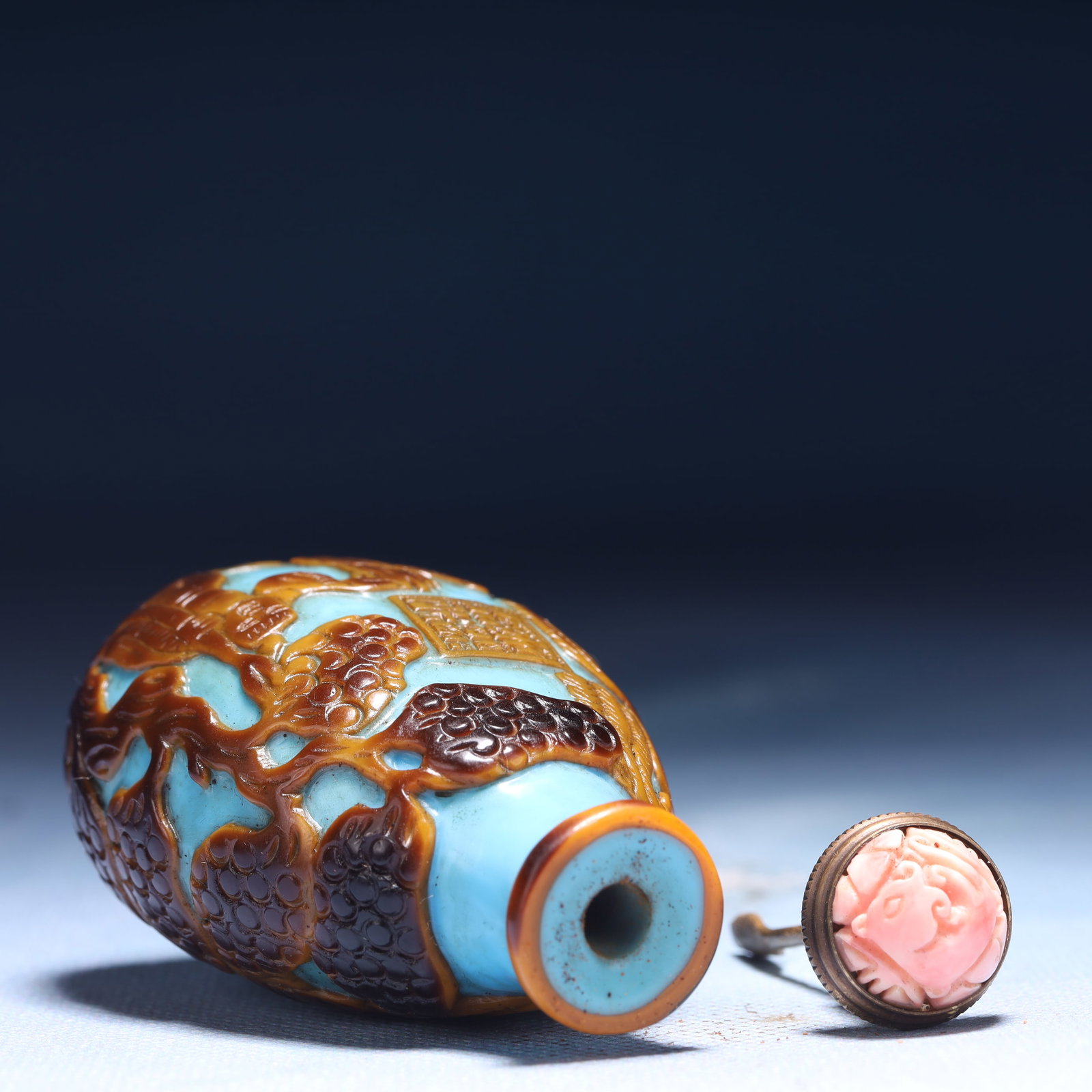 An Exquisite Glass Landscape Pattern Snuff Bottle - 6