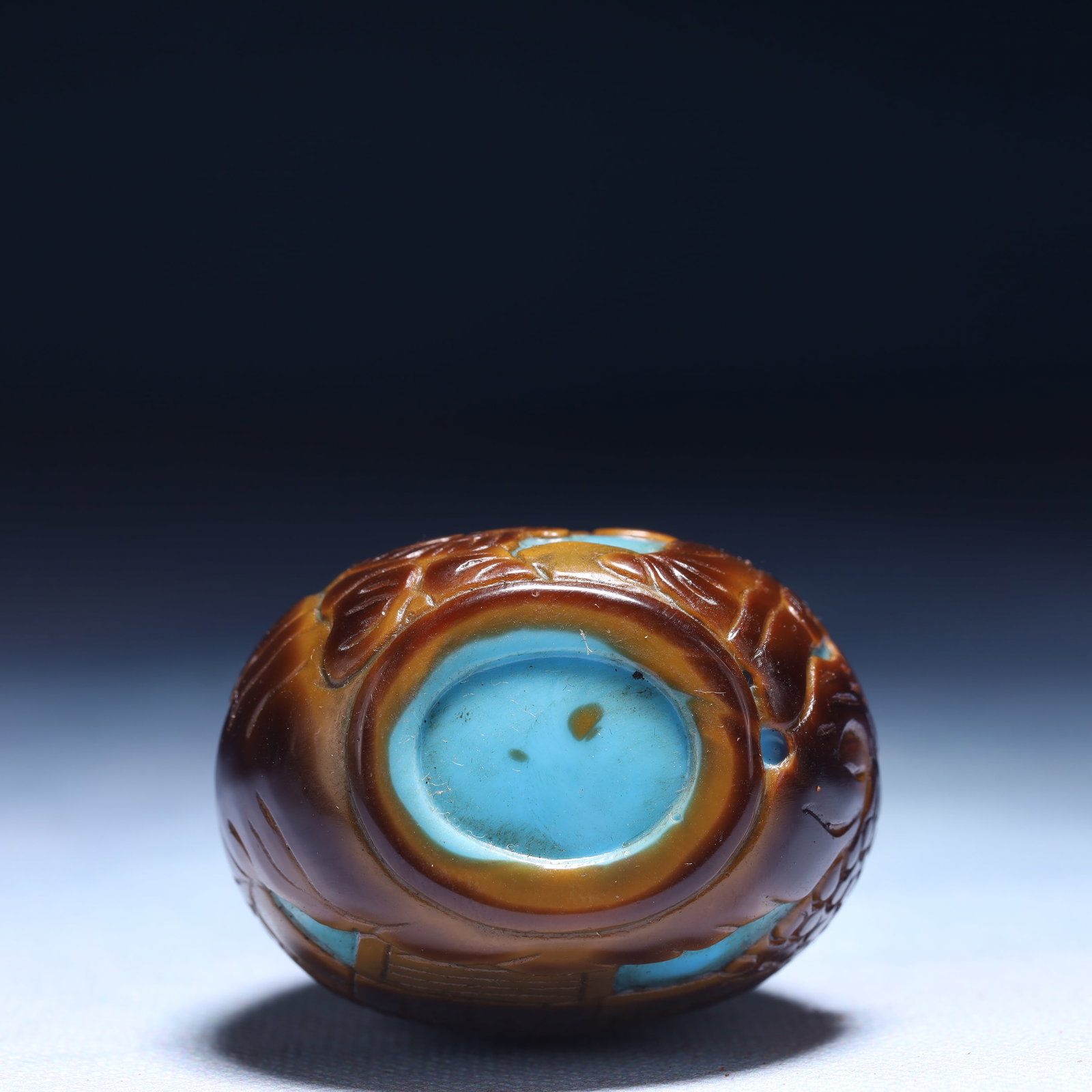 An Exquisite Glass Landscape Pattern Snuff Bottle - 7
