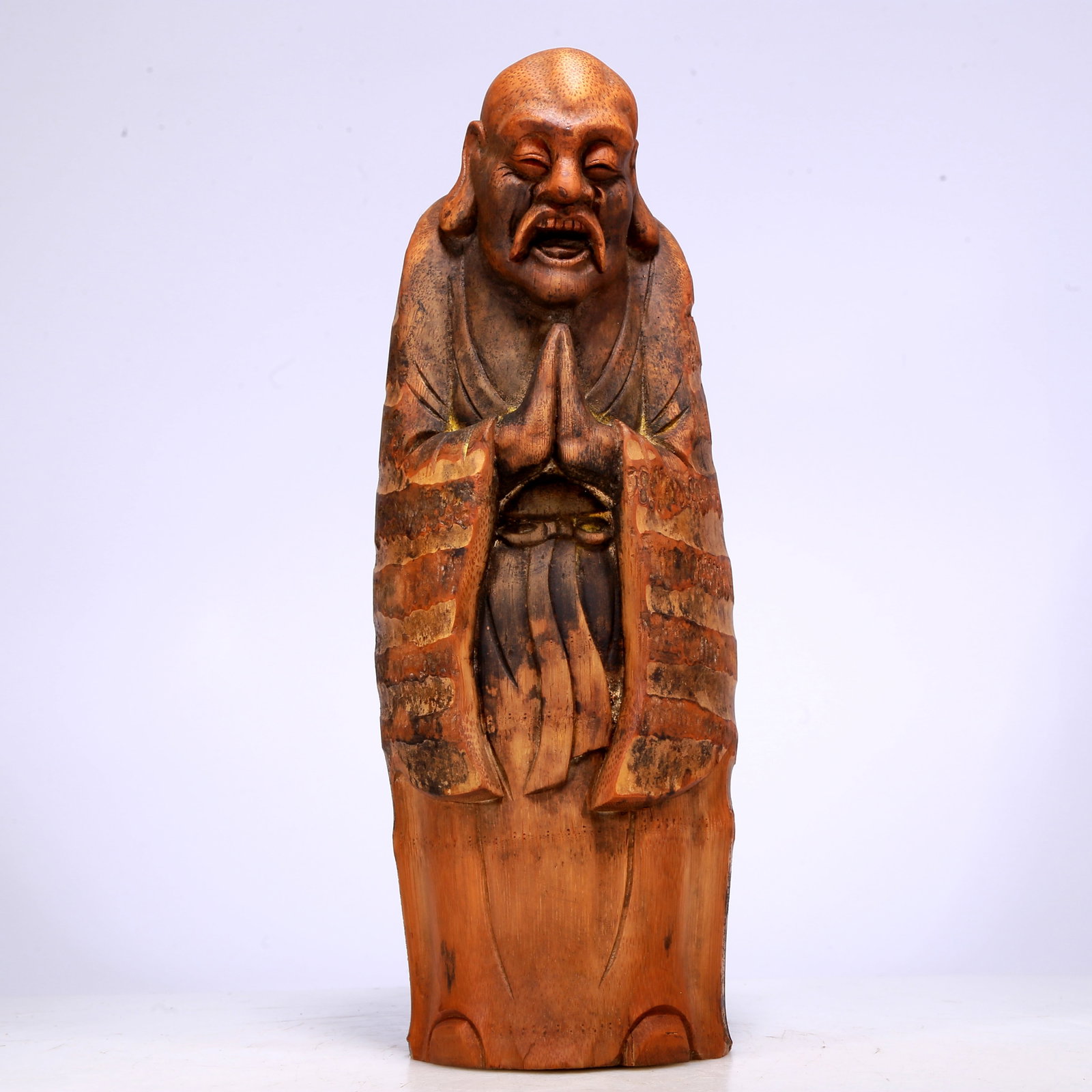 A Fabulous Bamboo Figure Of Arhat (1 of 8)