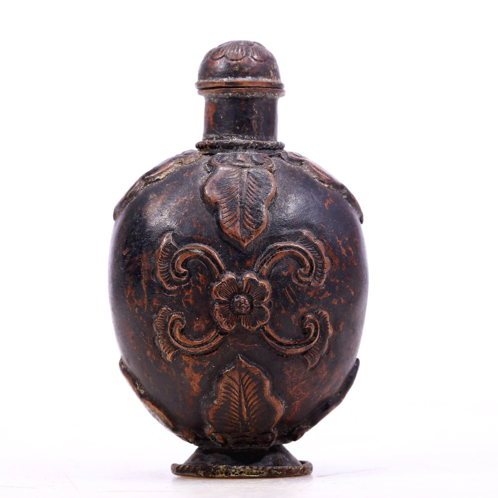 A Precious Bronze 'Flower' Snuff Bottle (1 of 6)