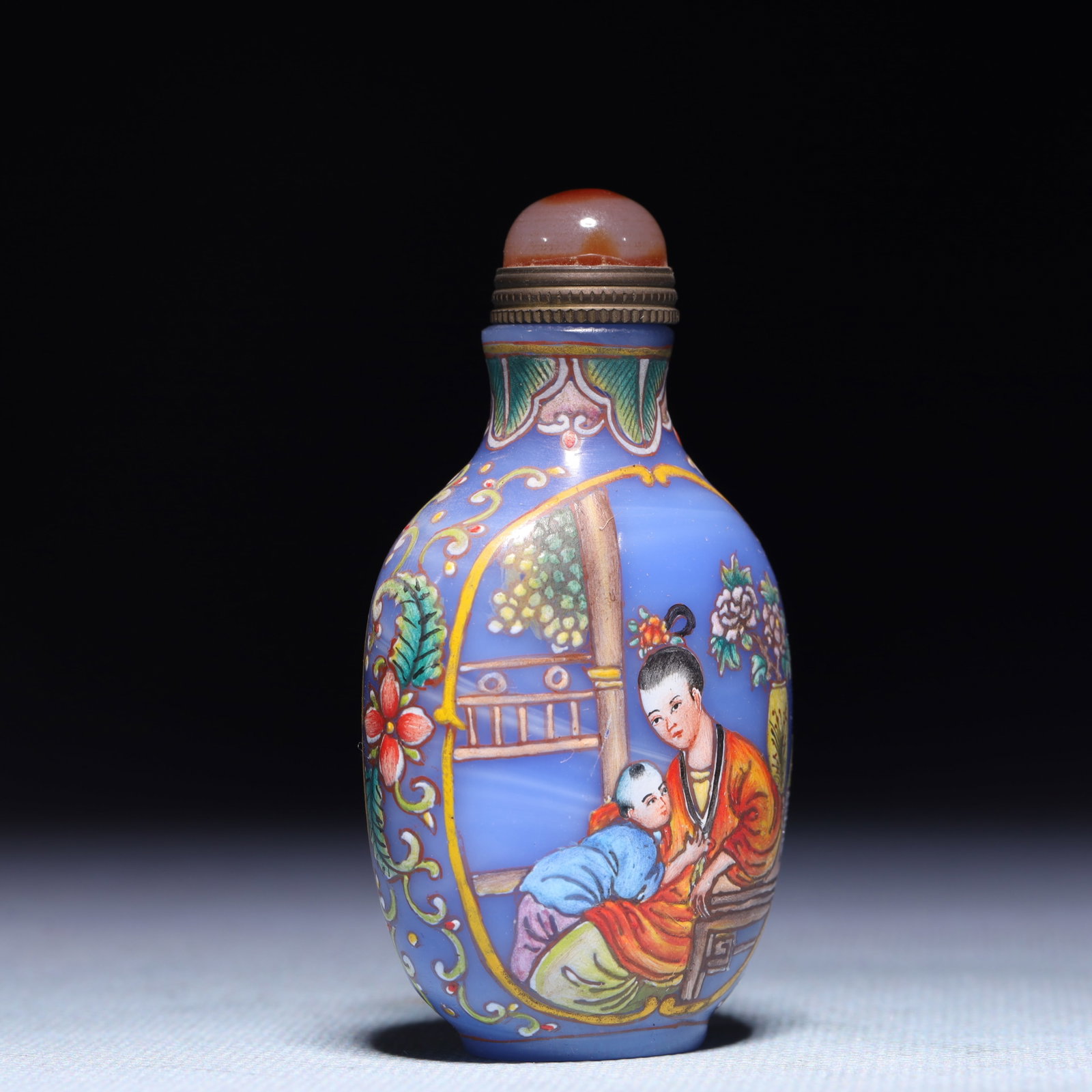 An Exquisite Glass Figure Pattern Snuff Bottle - 4