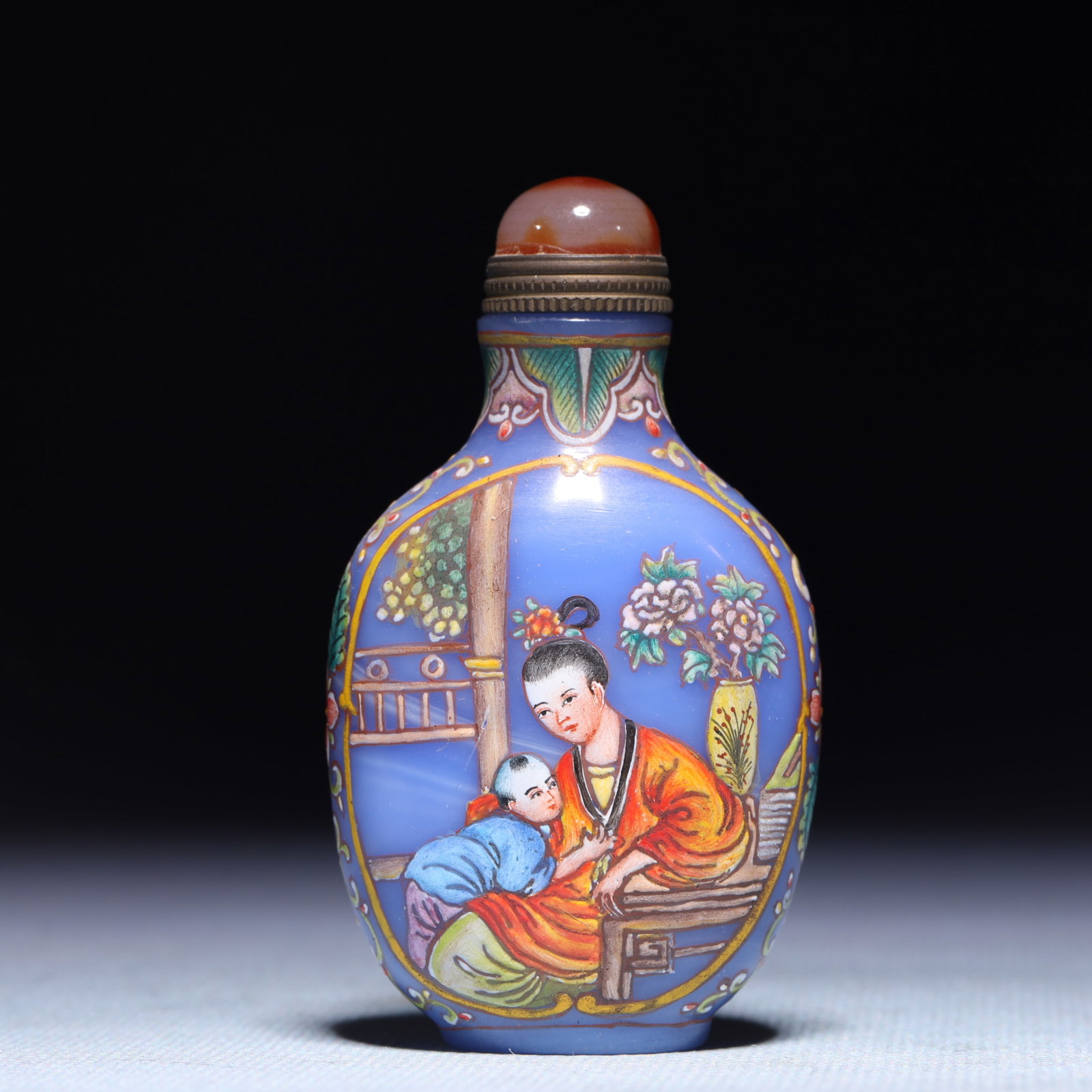 An Exquisite Glass Figure Pattern Snuff Bottle - 5