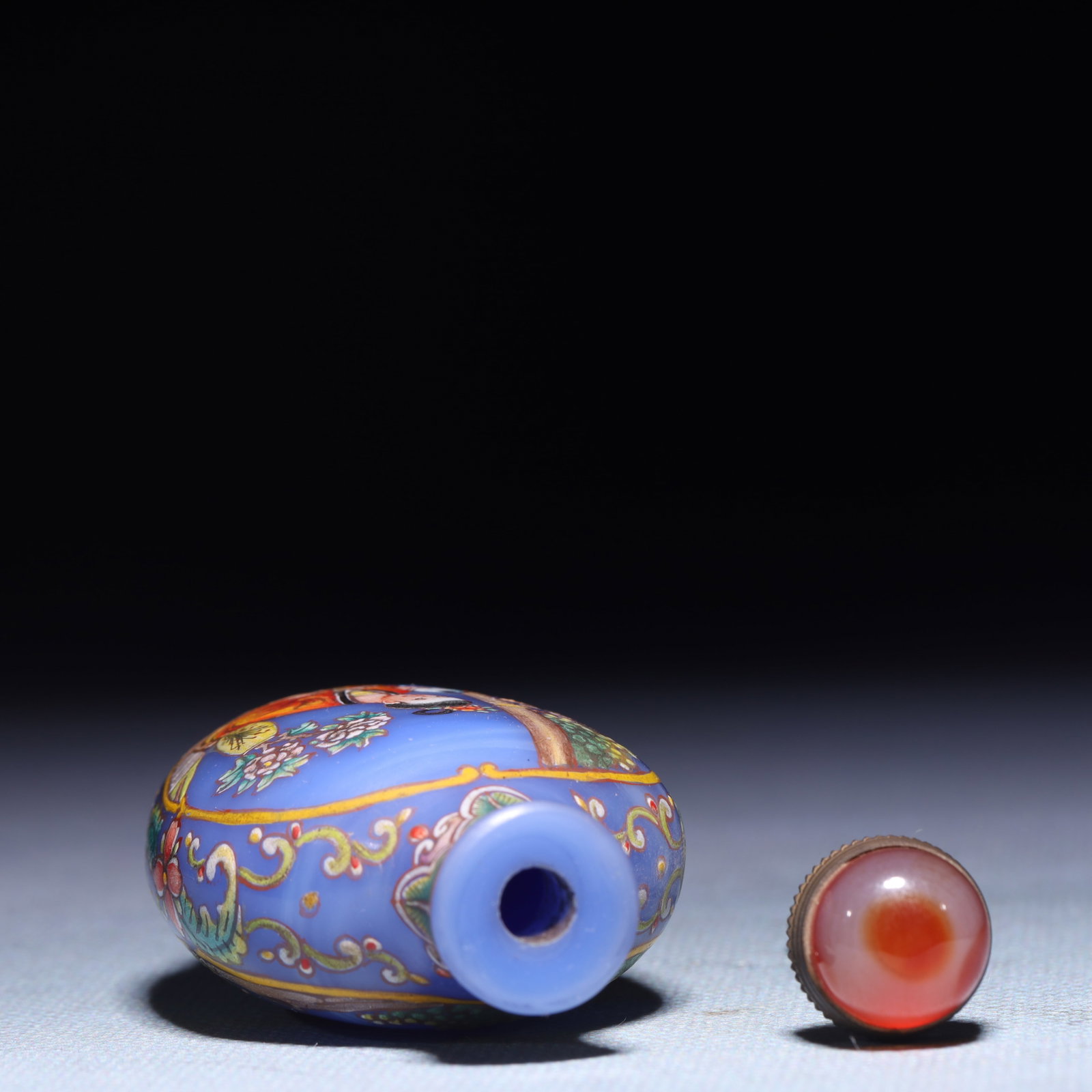 An Exquisite Glass Figure Pattern Snuff Bottle - 7