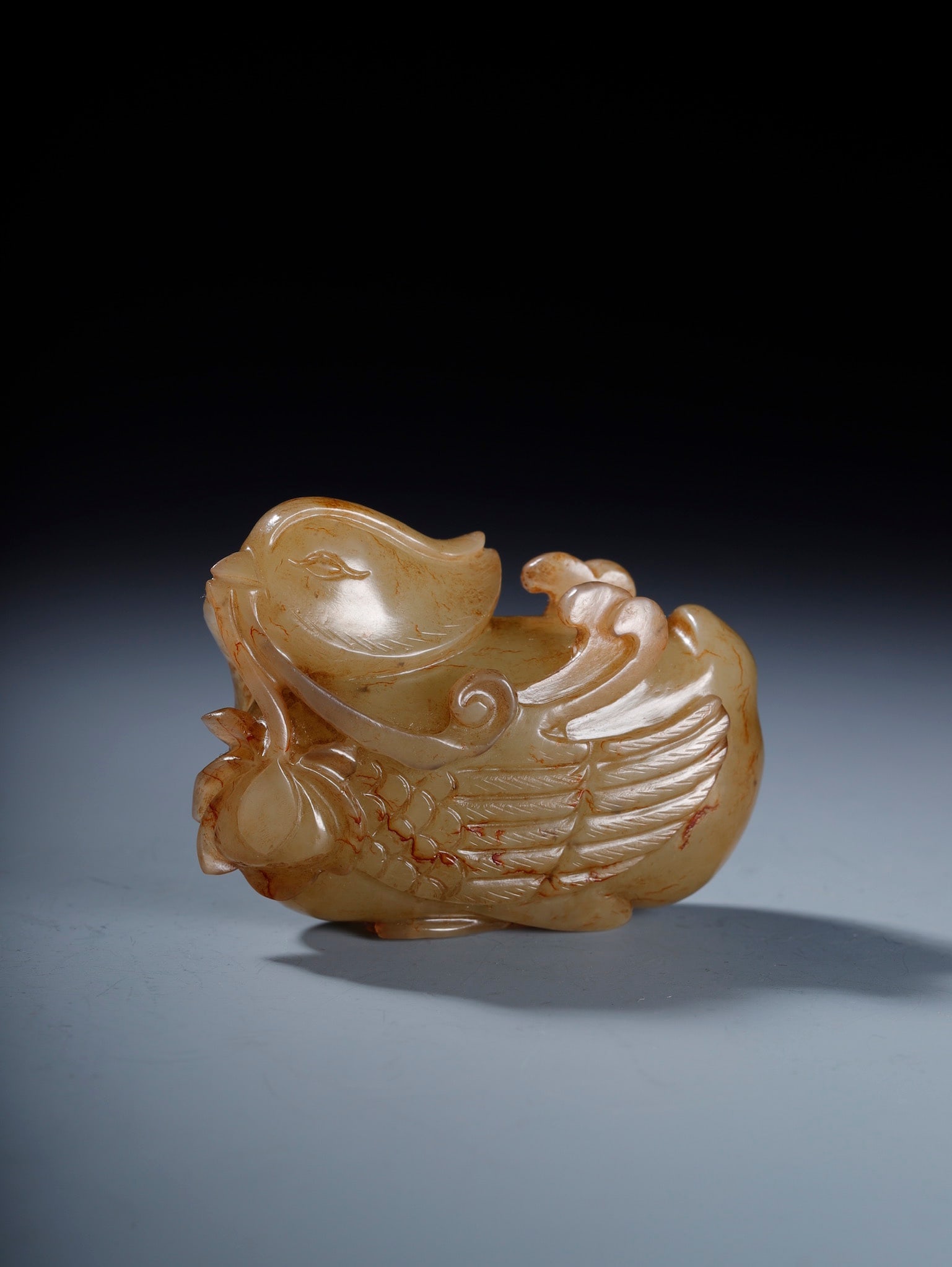 An Exquisite White Jade Mandarin Duck Ornament (1 of 9)