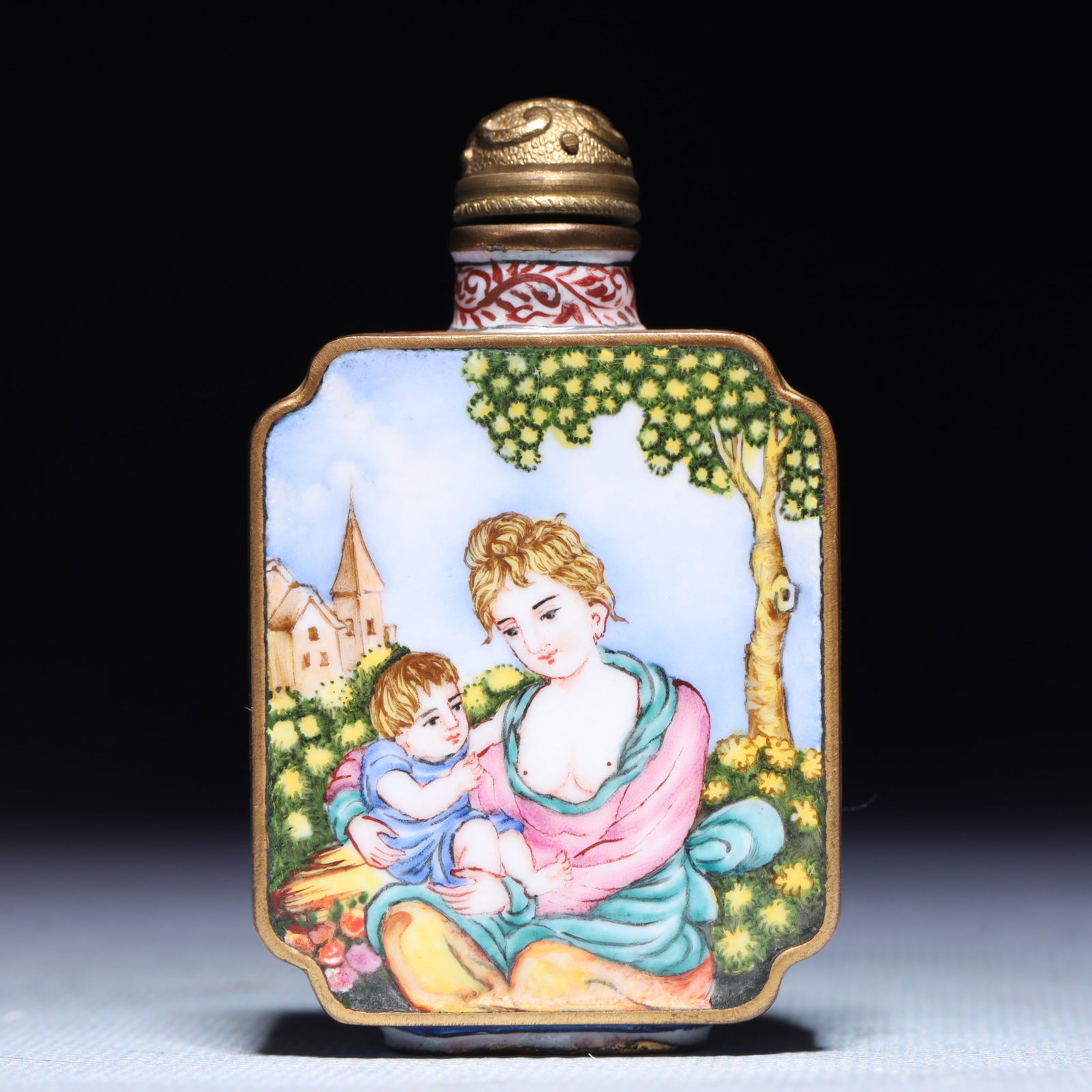 An Exquisite Painted Enamel Figure Pattern Snuff Bottle - 5