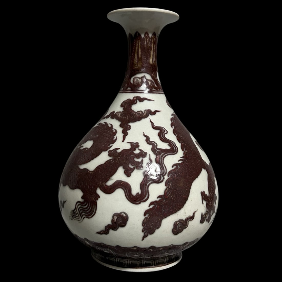 An Exquisite Underglaze-Red Auspicious Cloud and Dragon Pattern Vase - 3
