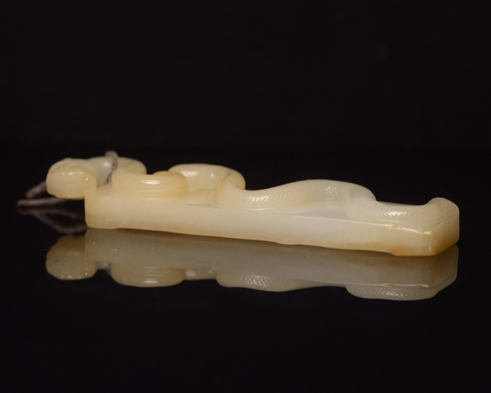 An Exquisite White Jade Phoenix Pattern Ornament - 3