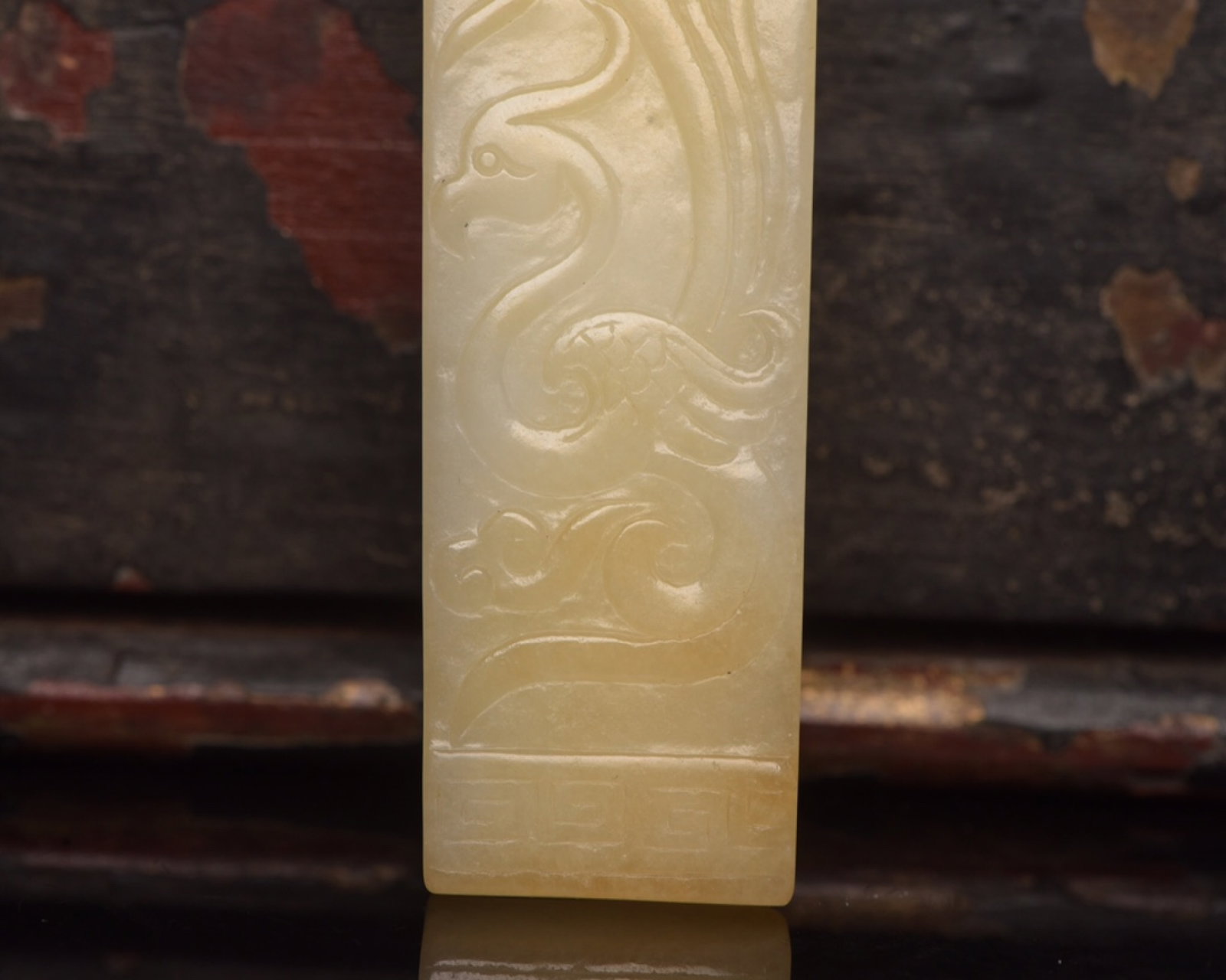 An Exquisite White Jade Phoenix Pattern Ornament - 9