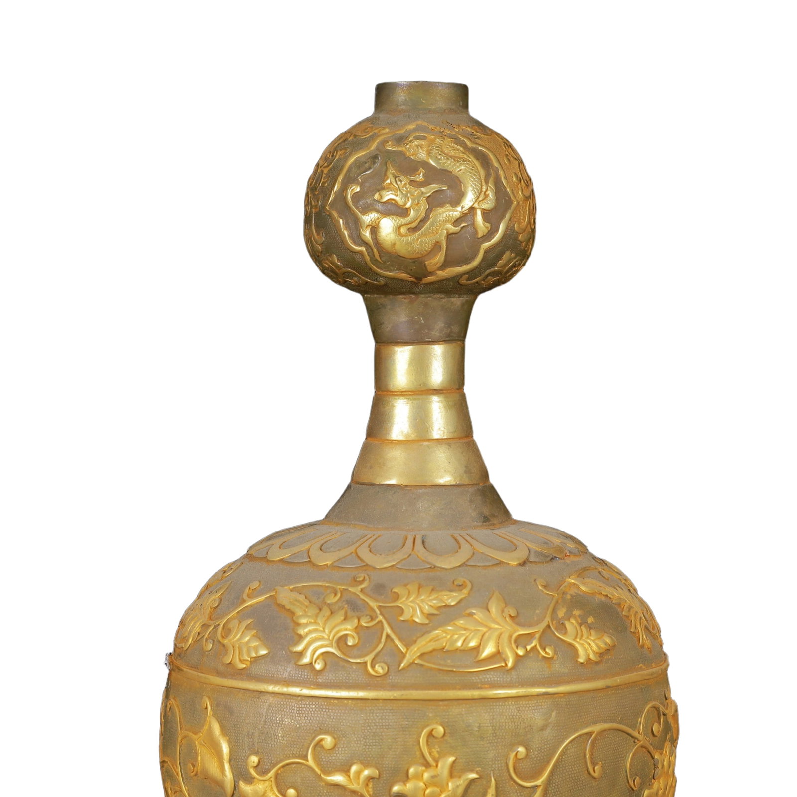 An Exquisite Gilt Silver Phoenix Pattern Vase - 2