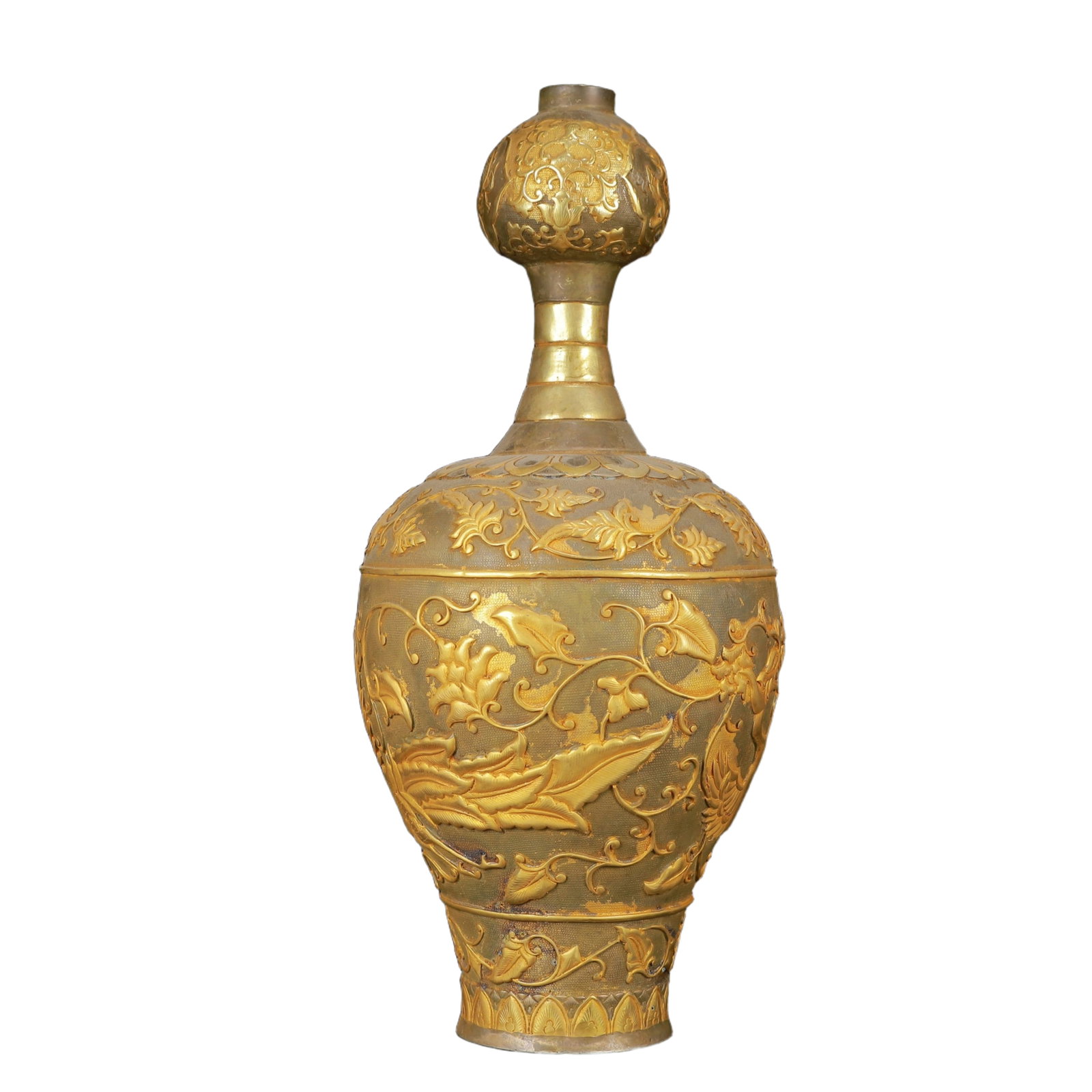 An Exquisite Gilt Silver Phoenix Pattern Vase - 4